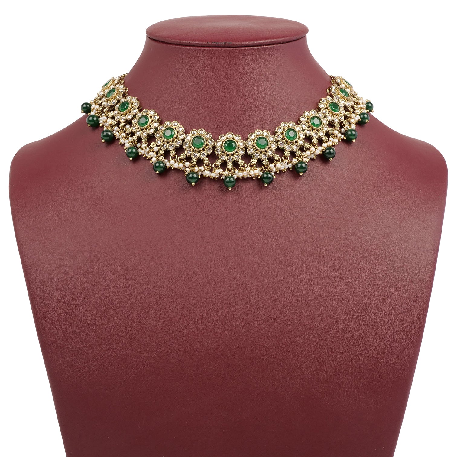 Arana Necklace Set in Green
