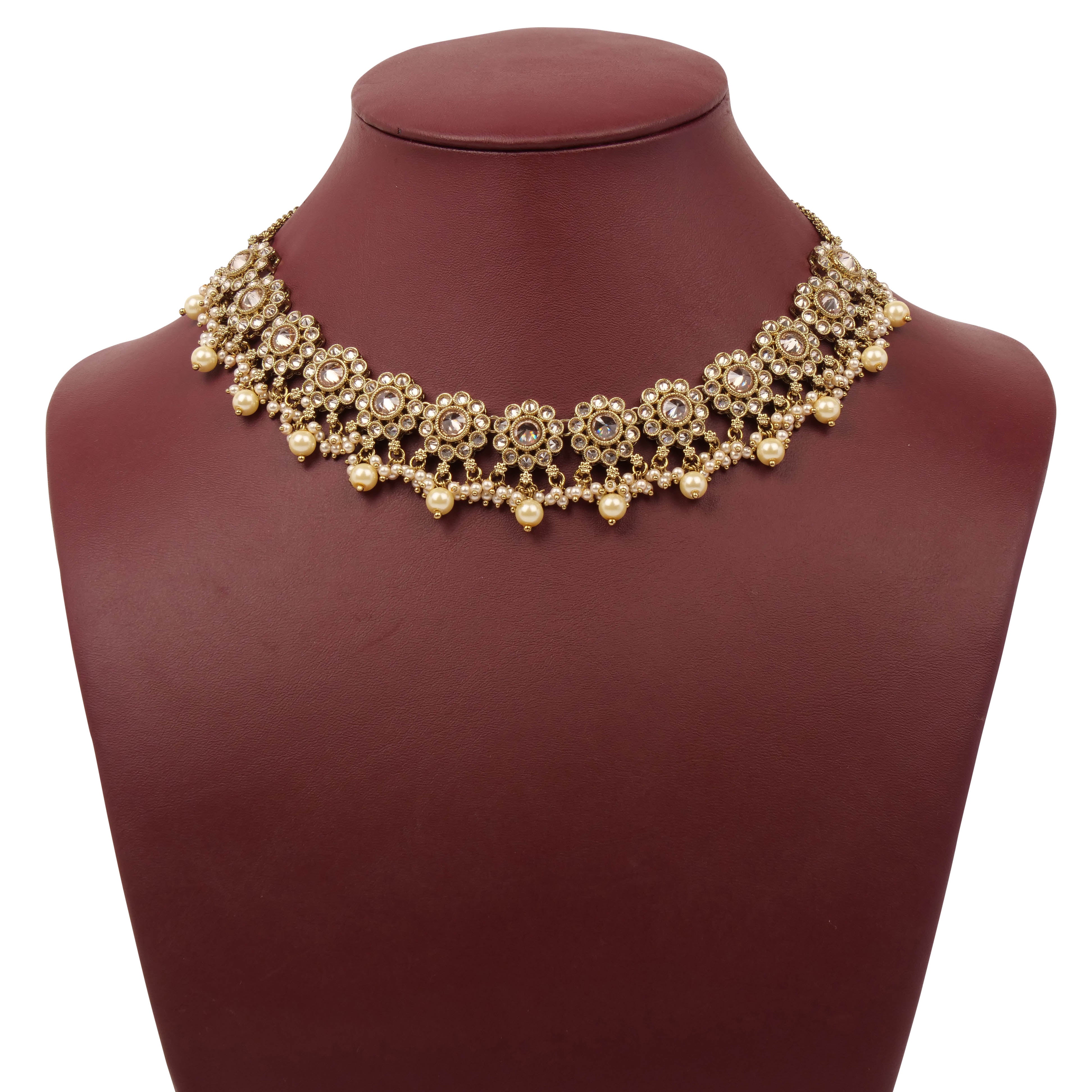 Arana Necklace Set in Light Topaz