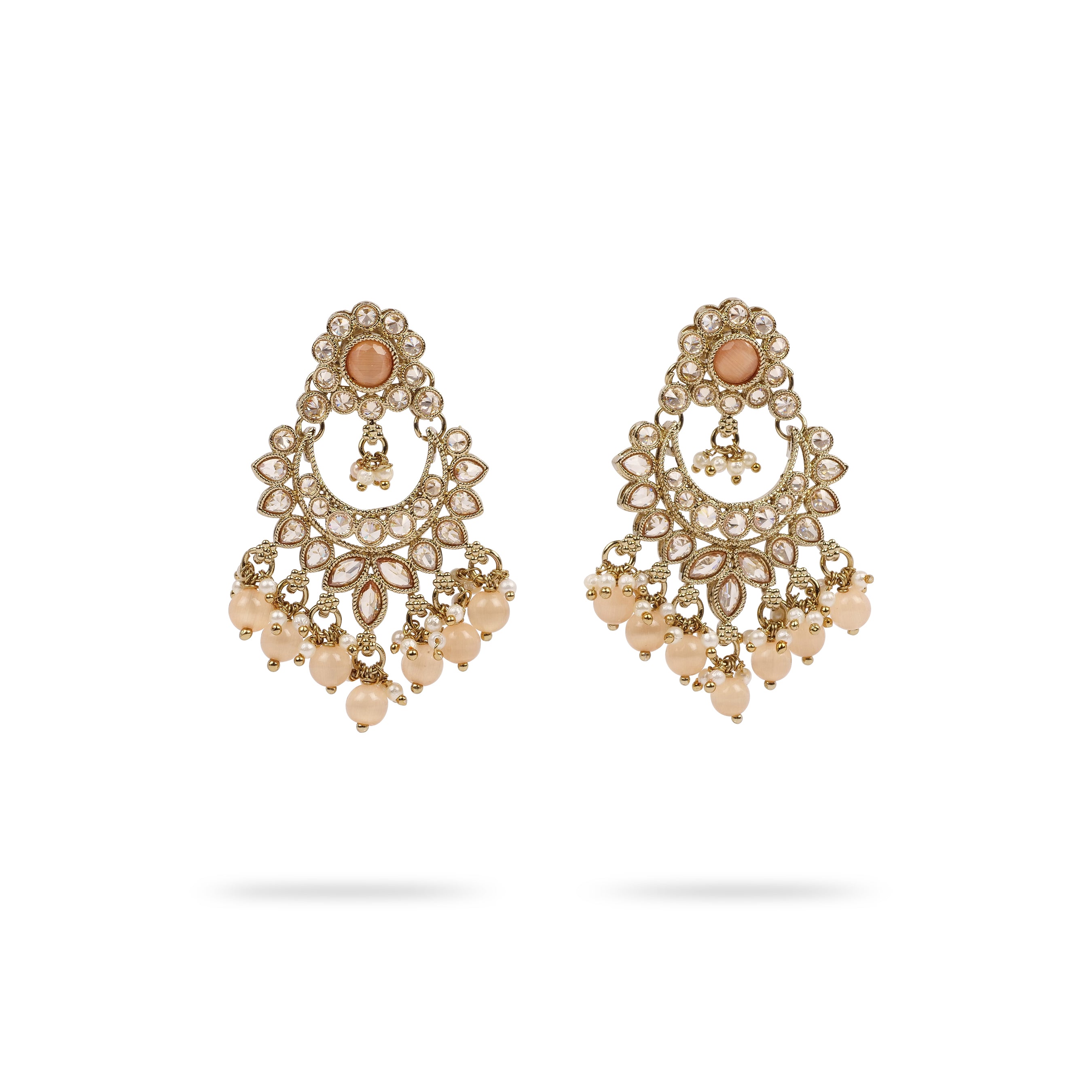 Arana Necklace Set in Peach