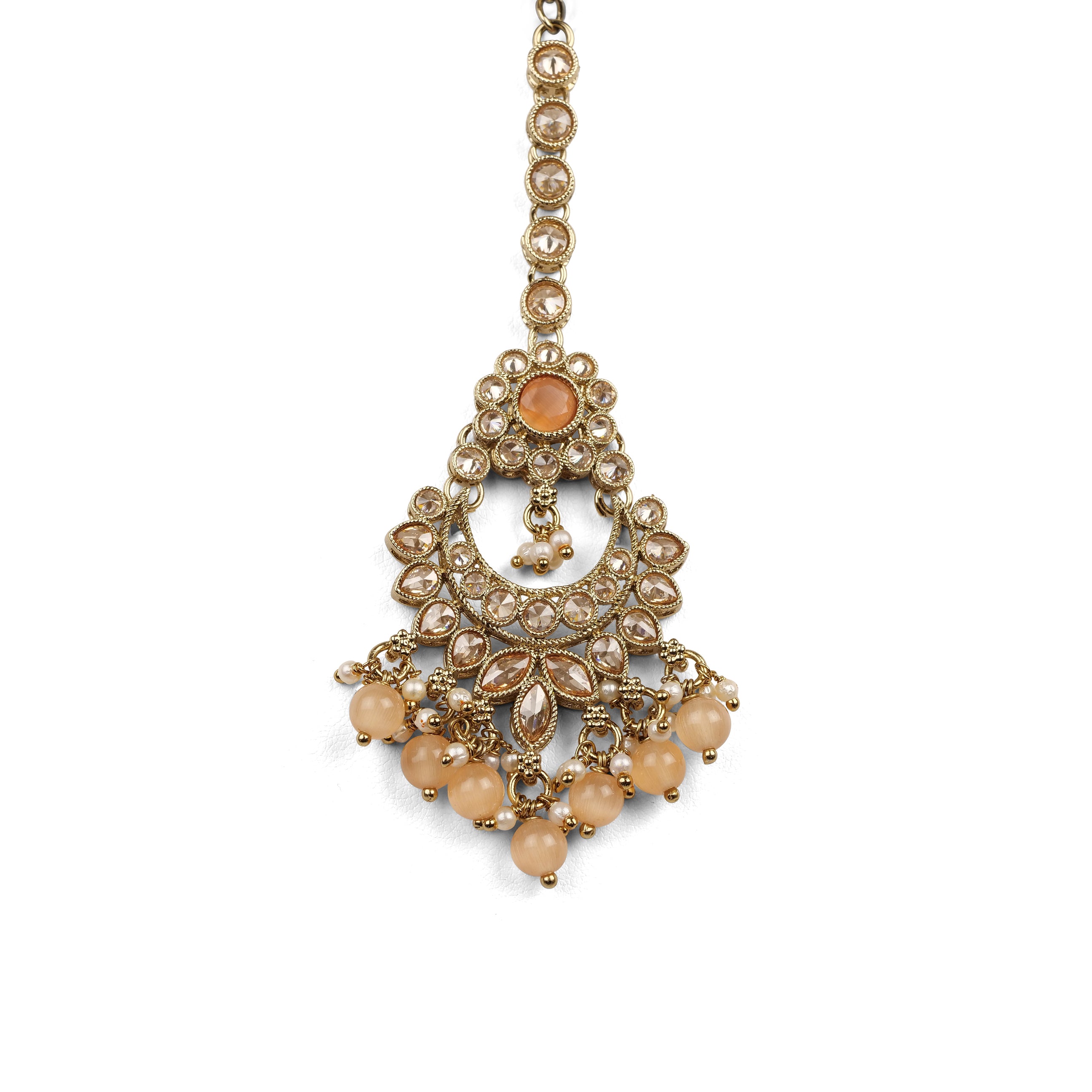 Arana Necklace Set in Peach