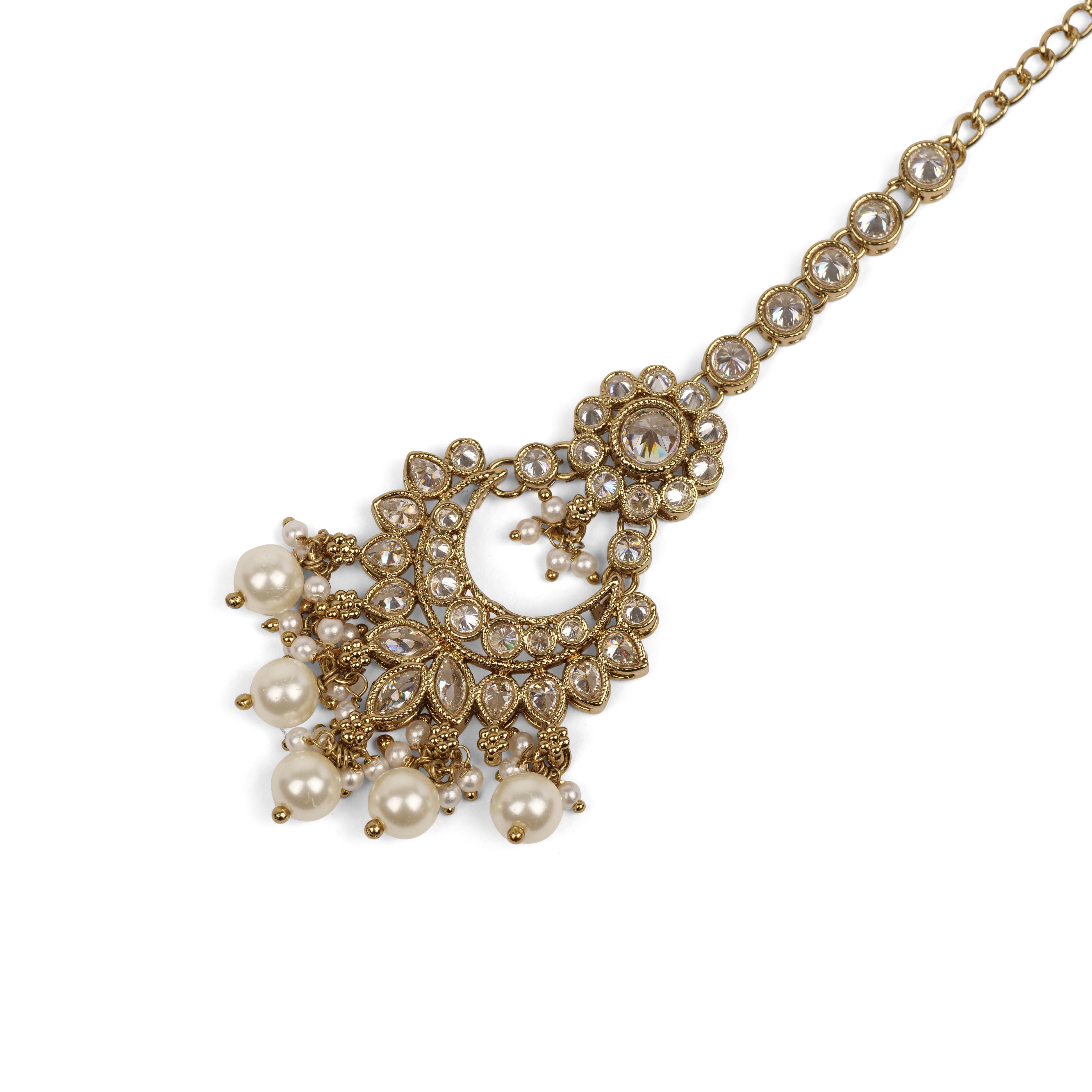 Arana Necklace Set in White