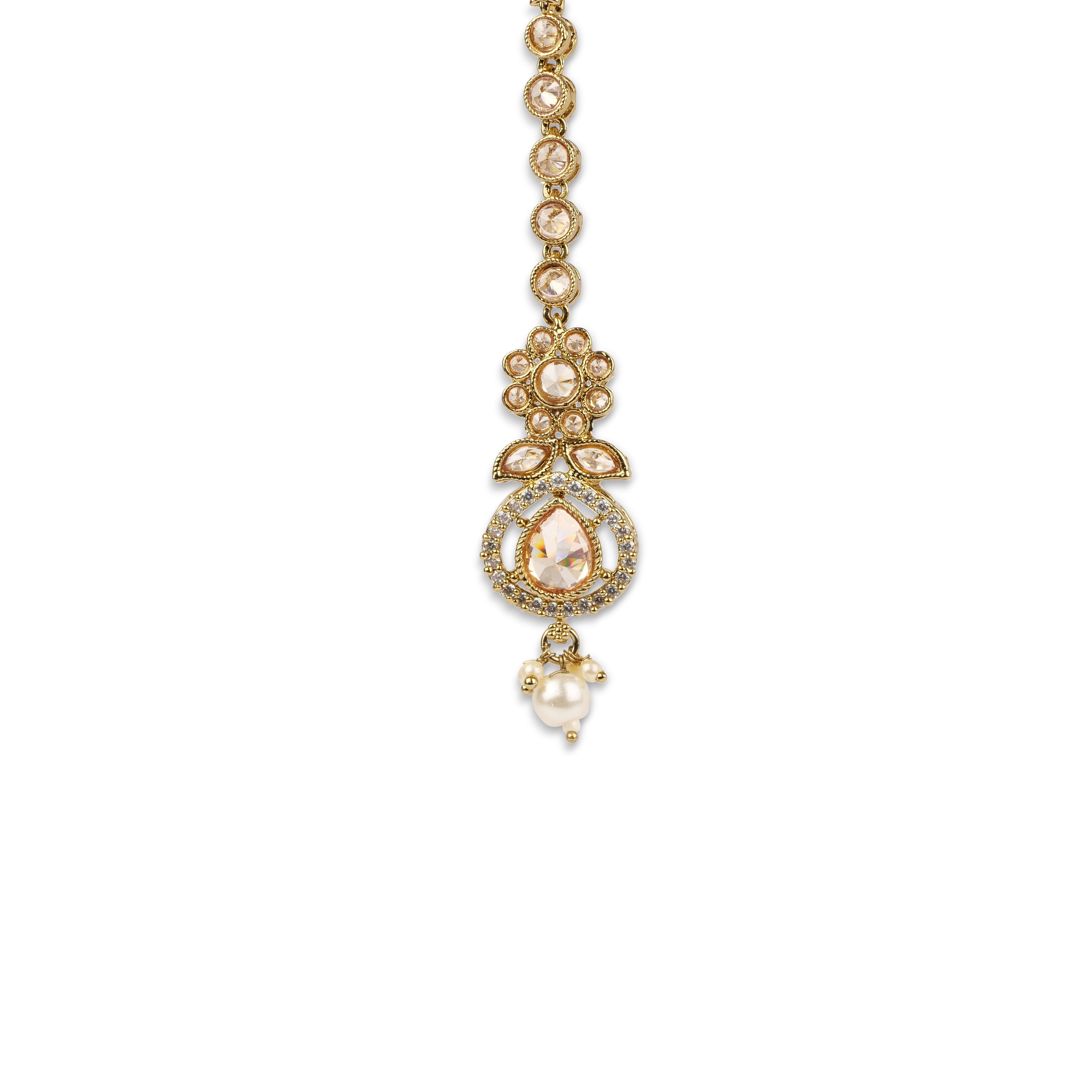 Suman Necklace Set in Champagne