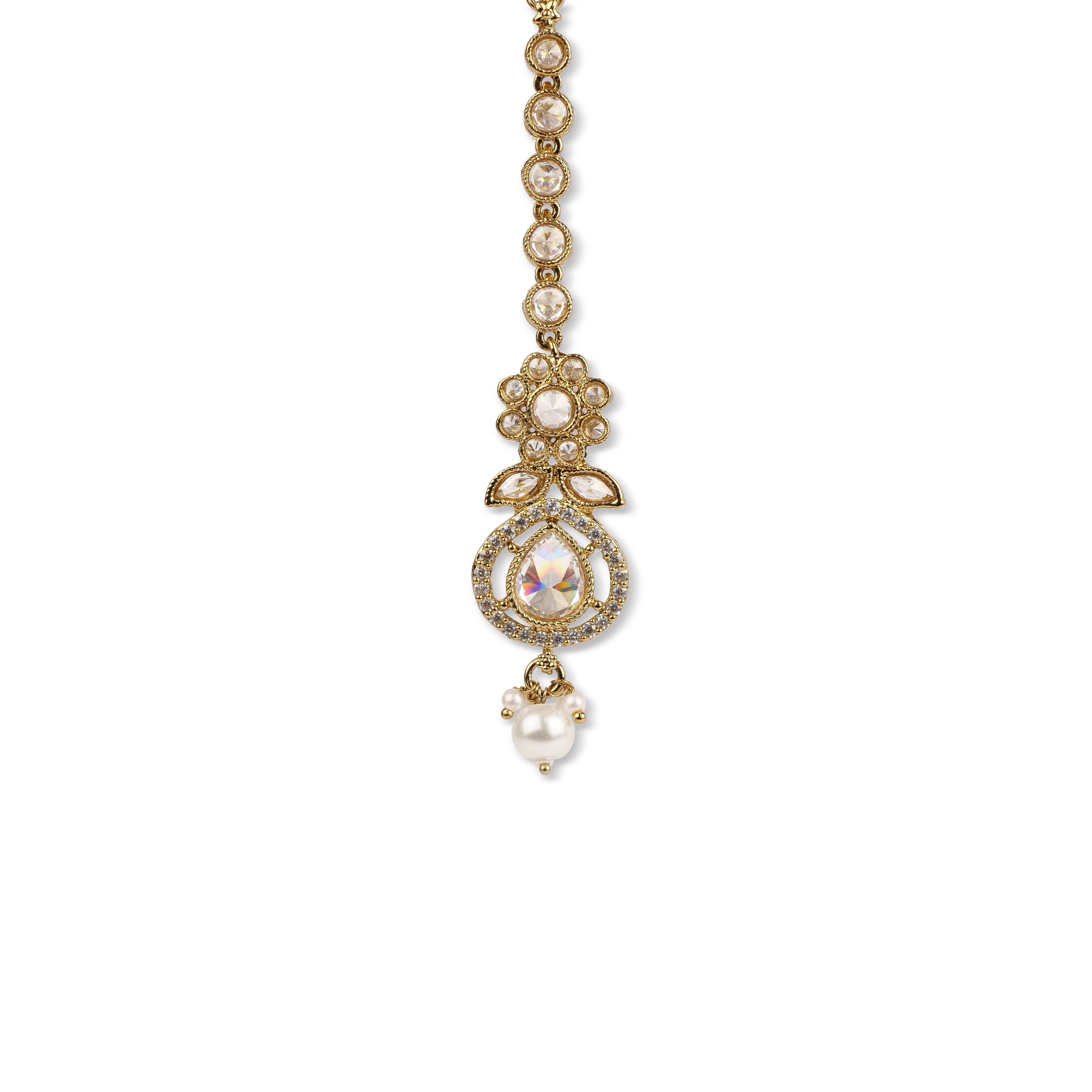 Suman Necklace Set in White