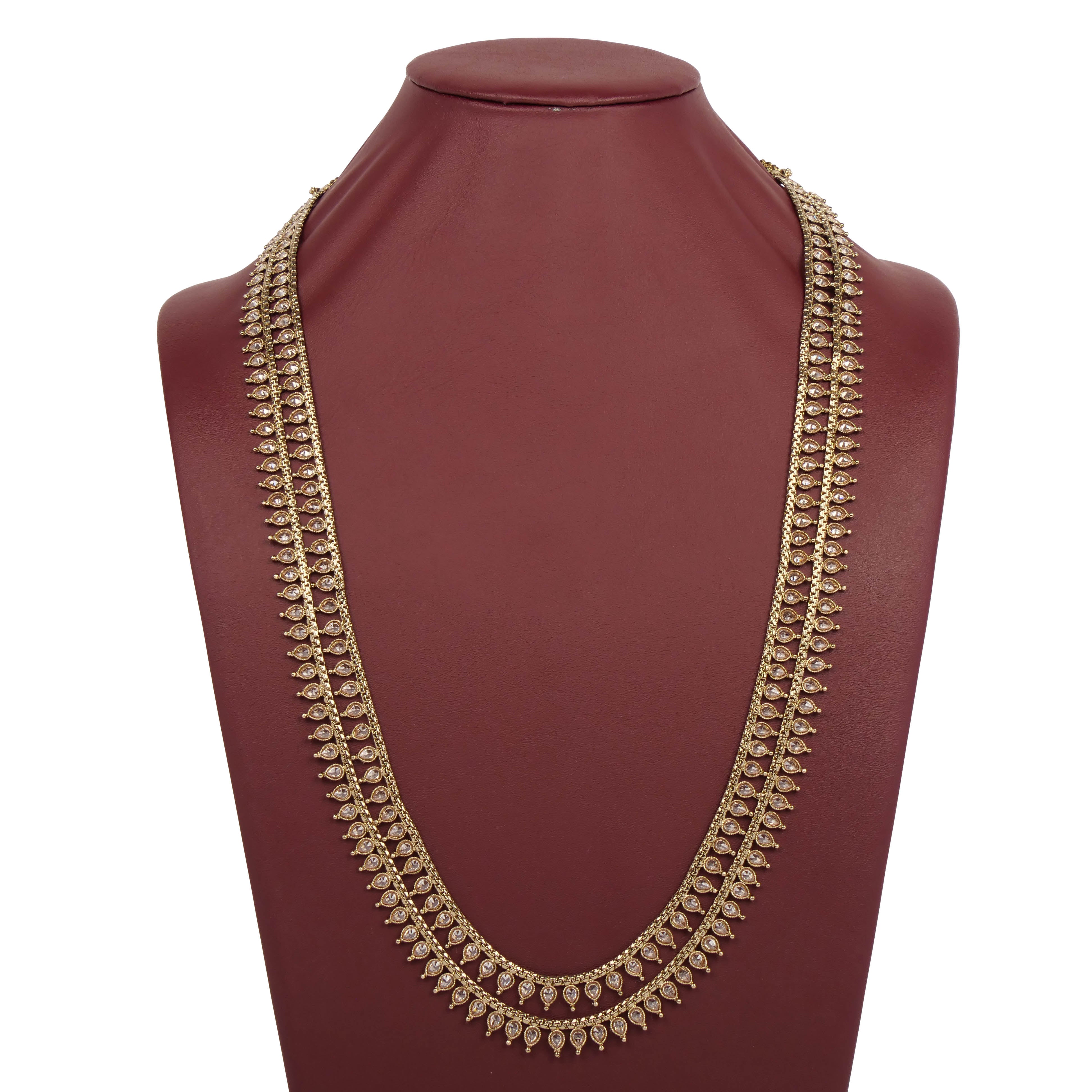 Teardrop Double Layer Rani Haar in Champagne