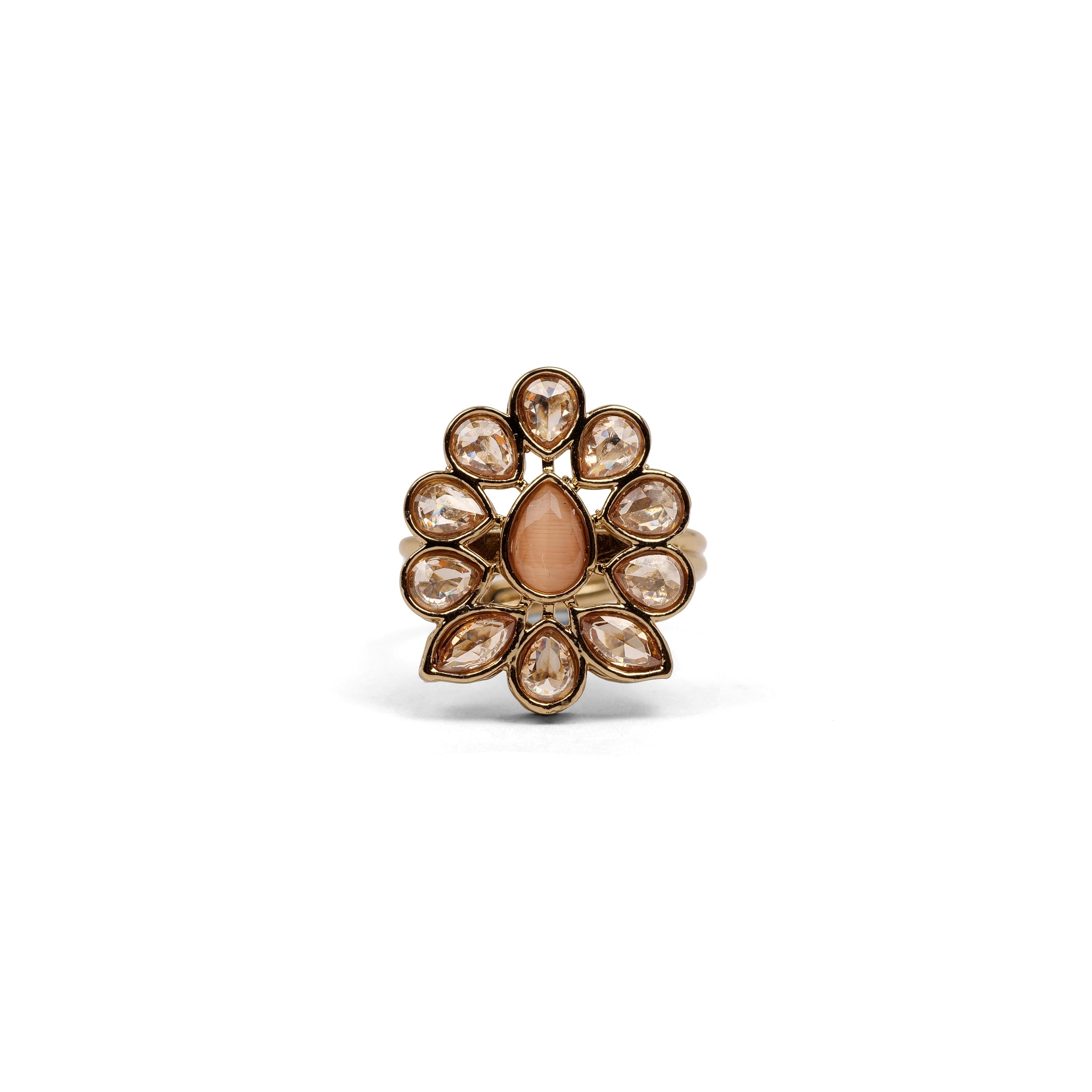 Peony Ring in Peach