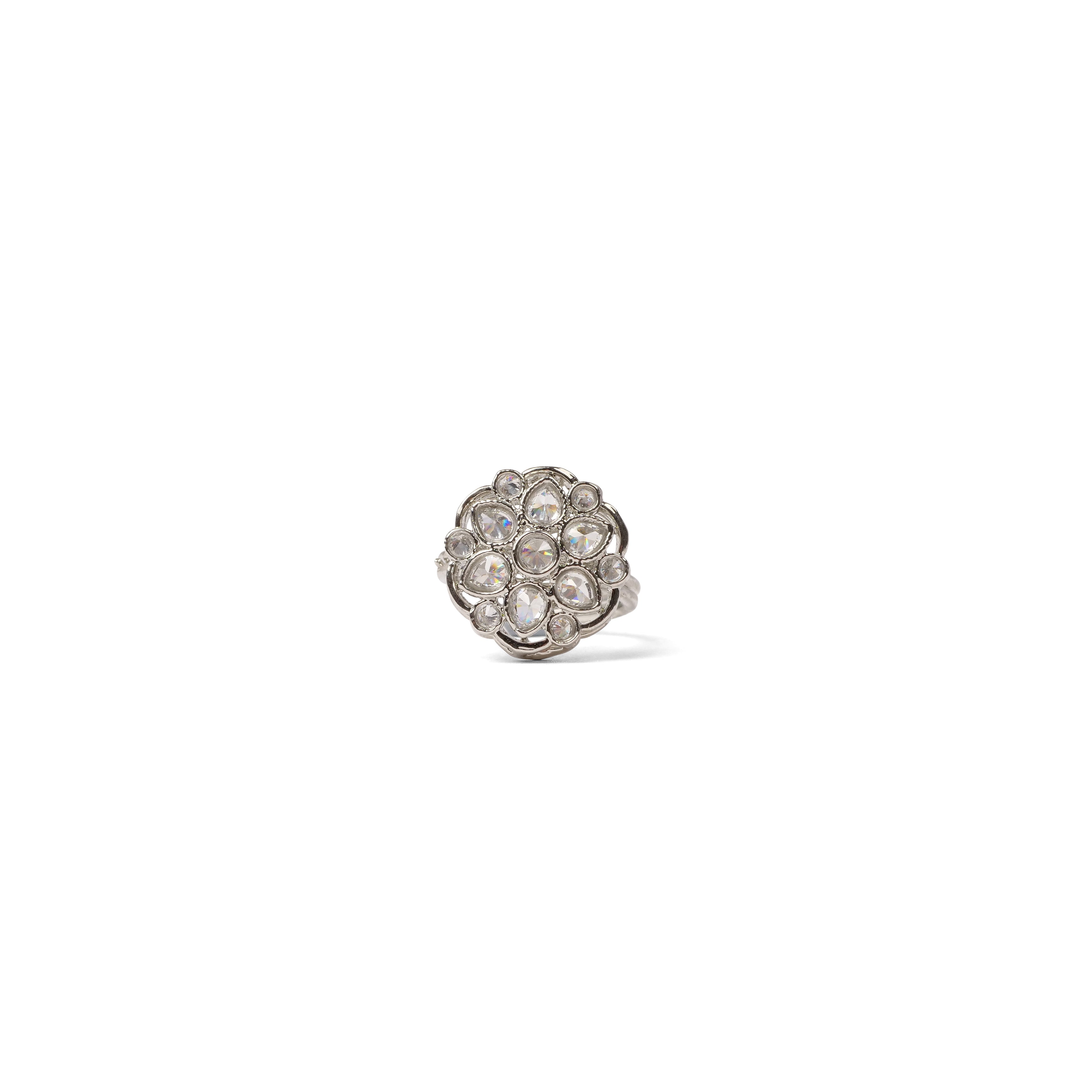 Kira Rhodium Crystal Ring