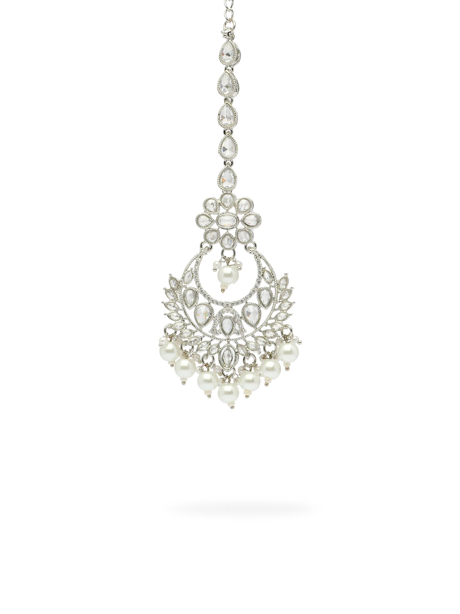 Rahi Chaand Maang Tikka in Rhodium