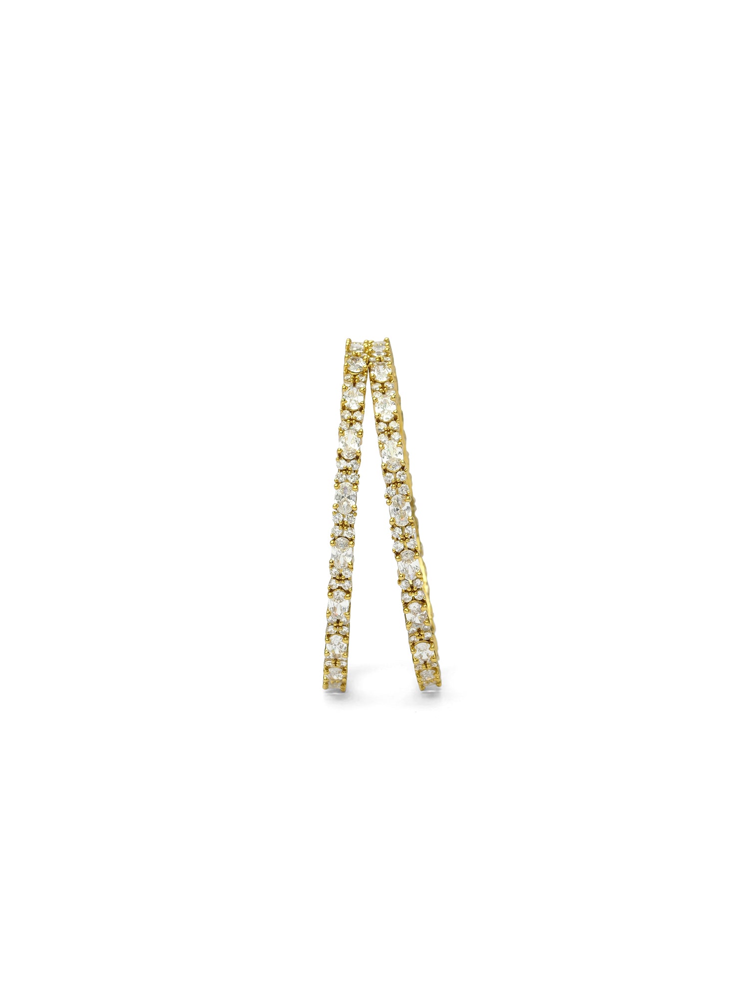 Rahi Cubic Zirconia Bangles in White