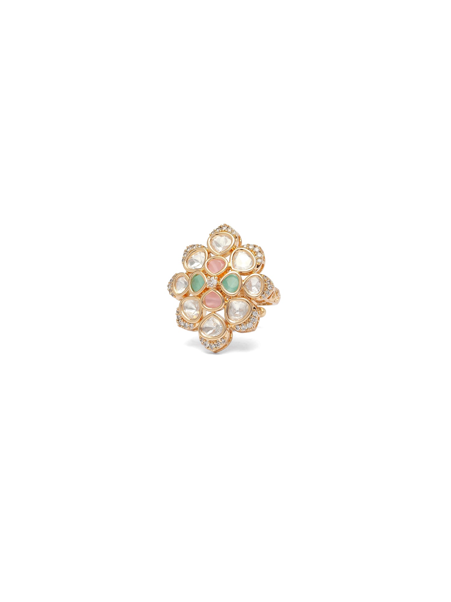 Raina Kundan Ring in Multi
