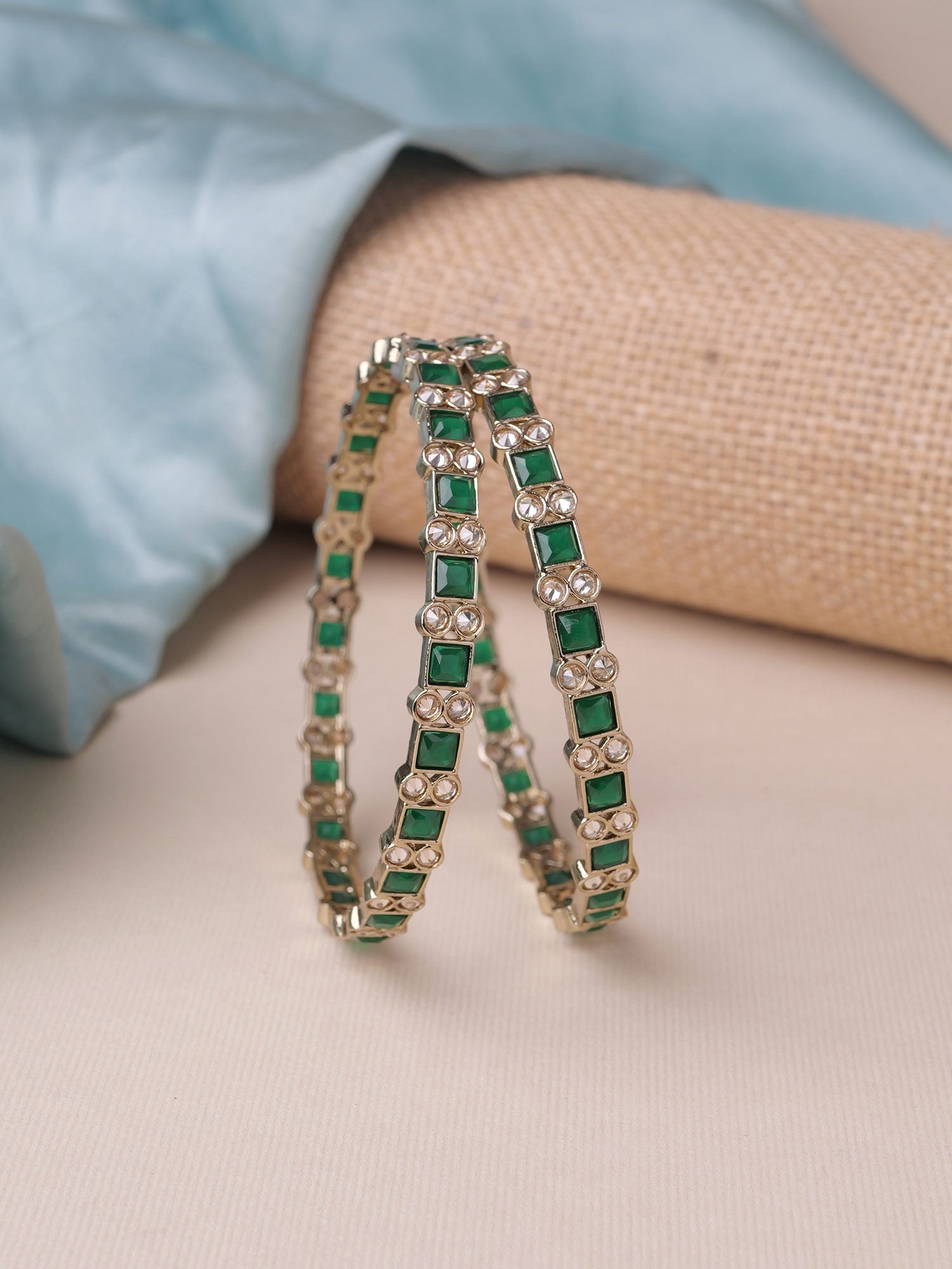 Rajeena Kada Bangles in Green