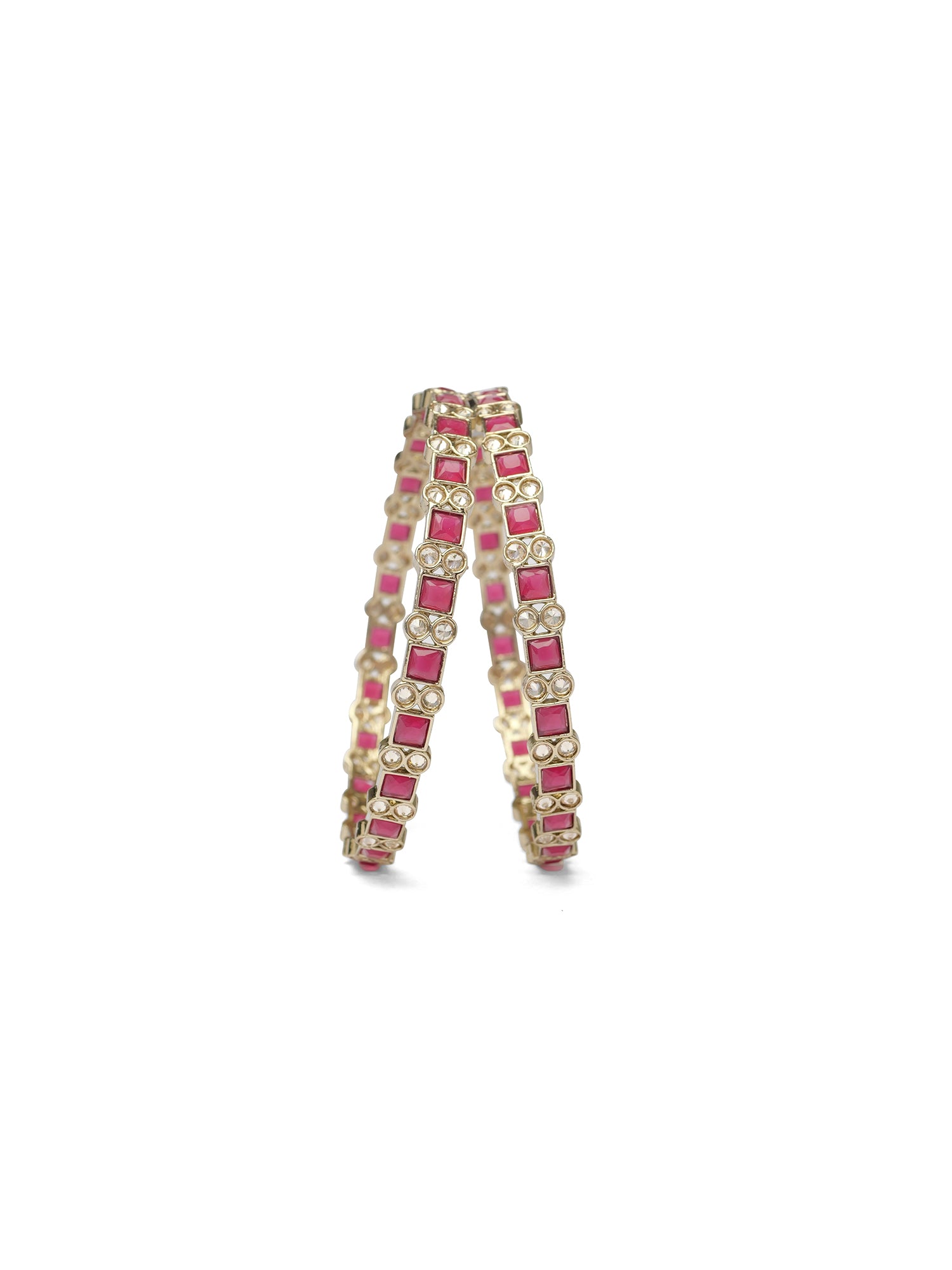 Rajeena Kada Bangles in Ruby