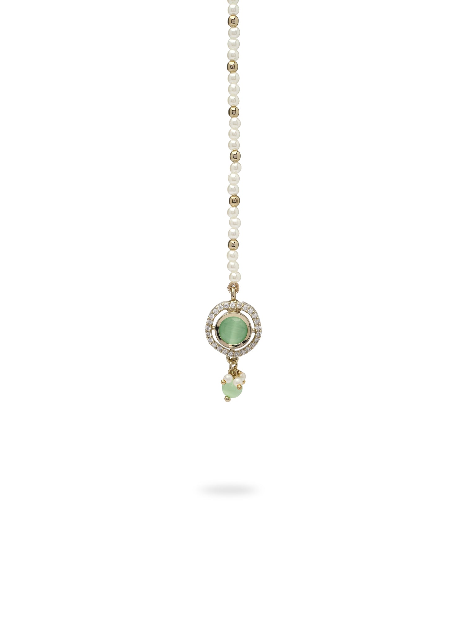 Rajnita Kundan Necklace Set in Mint