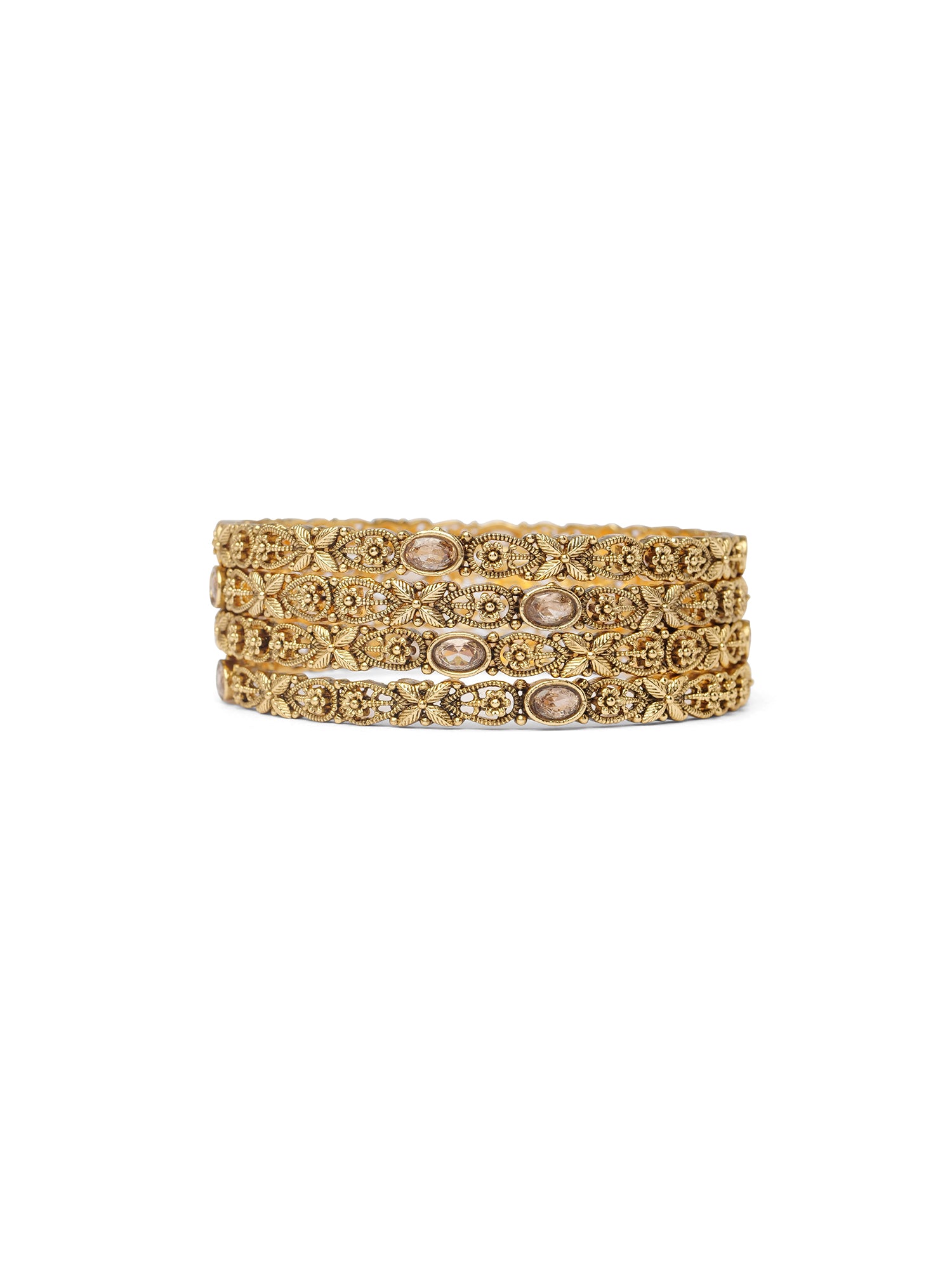 Rajsi Classic Kada Bangles in Champagne