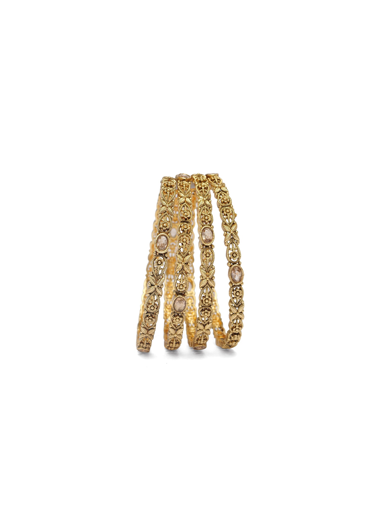 Rajsi Classic Kada Bangles in Champagne