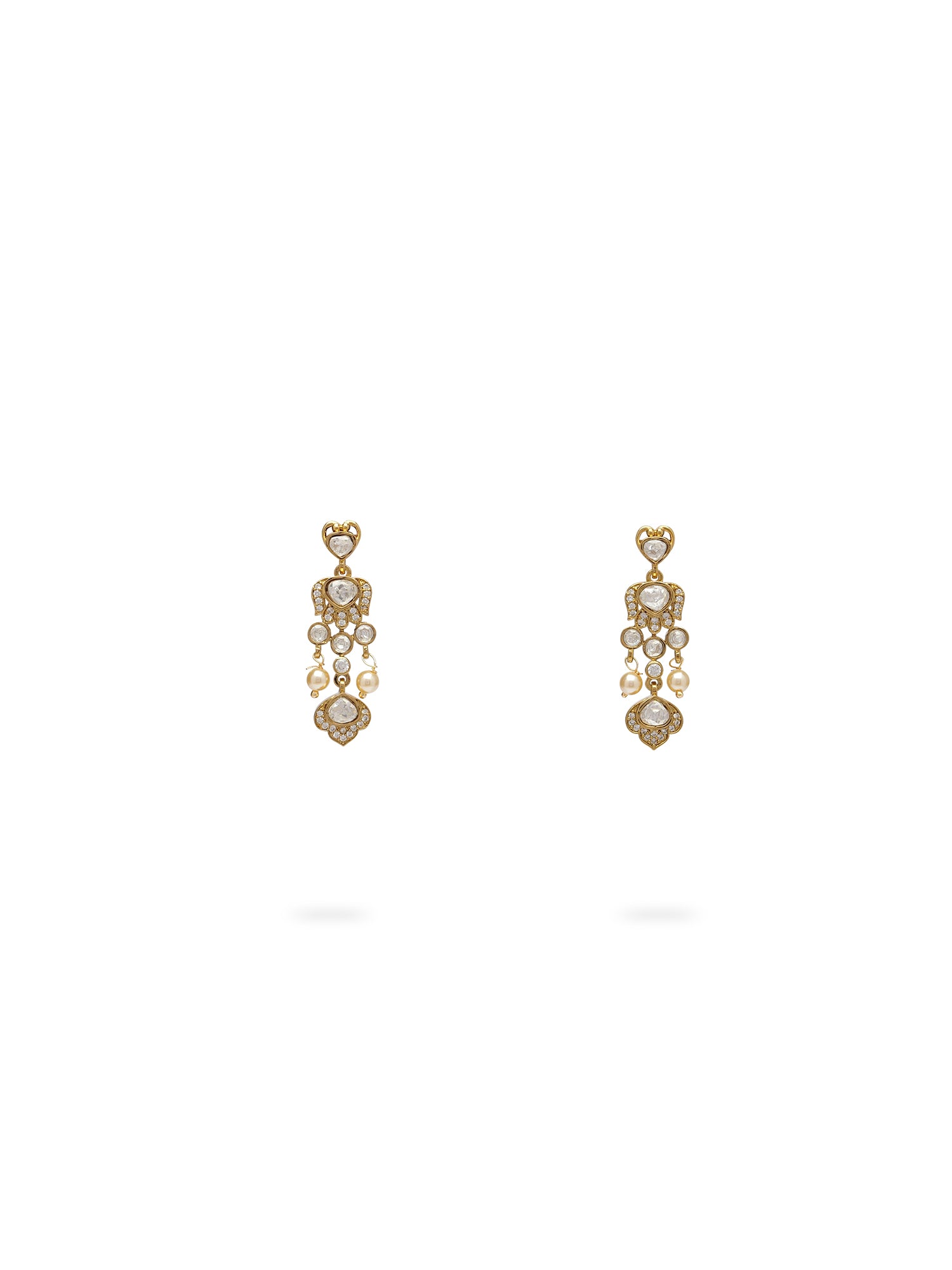 Ratna Kundan Necklace Set in White