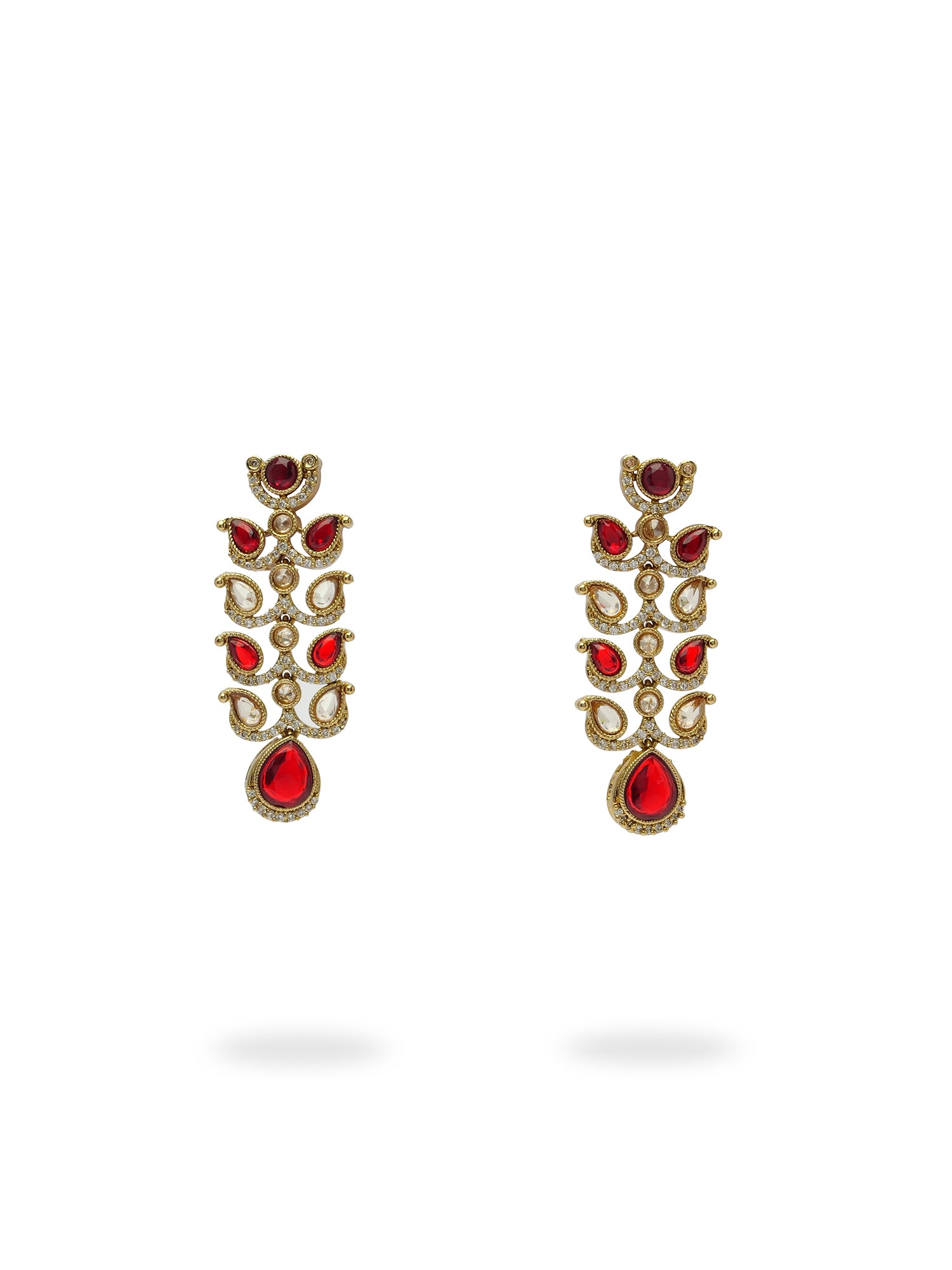 Ravina Earrings in Maroon