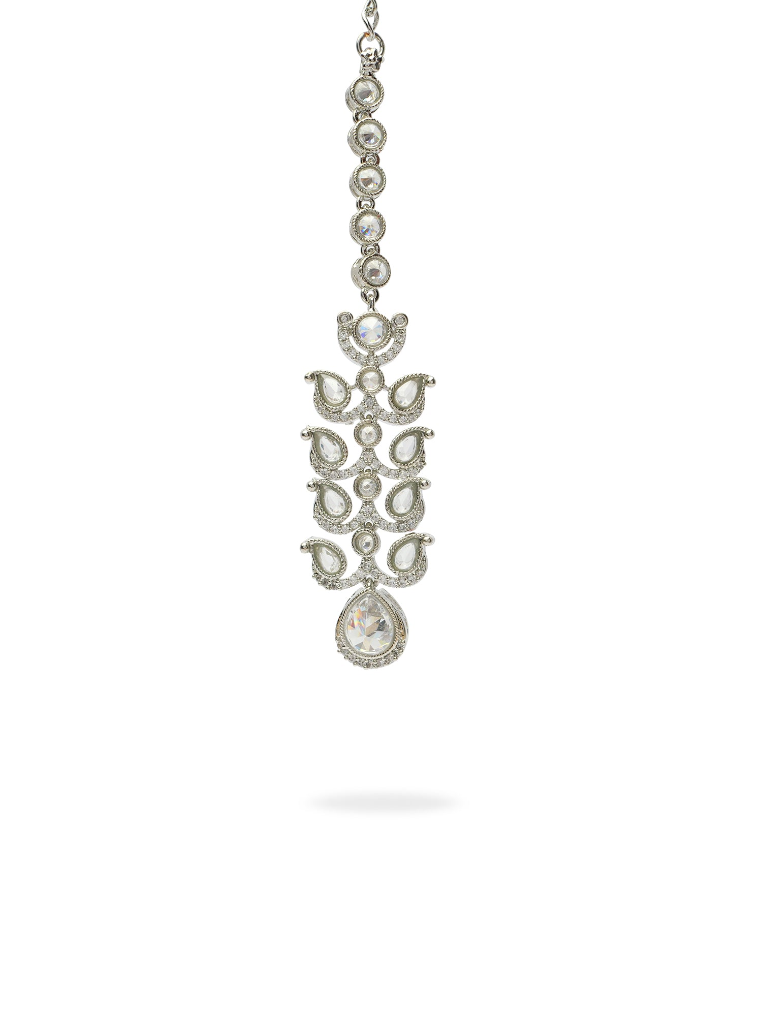 Ravina Maang Tikka in Rhodium