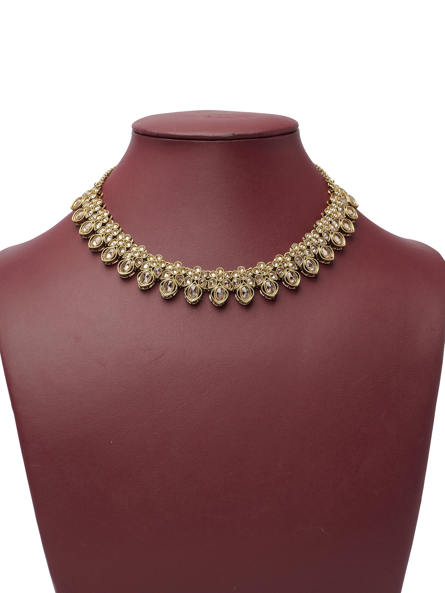 Ravya Simple Necklace Set in Champagne