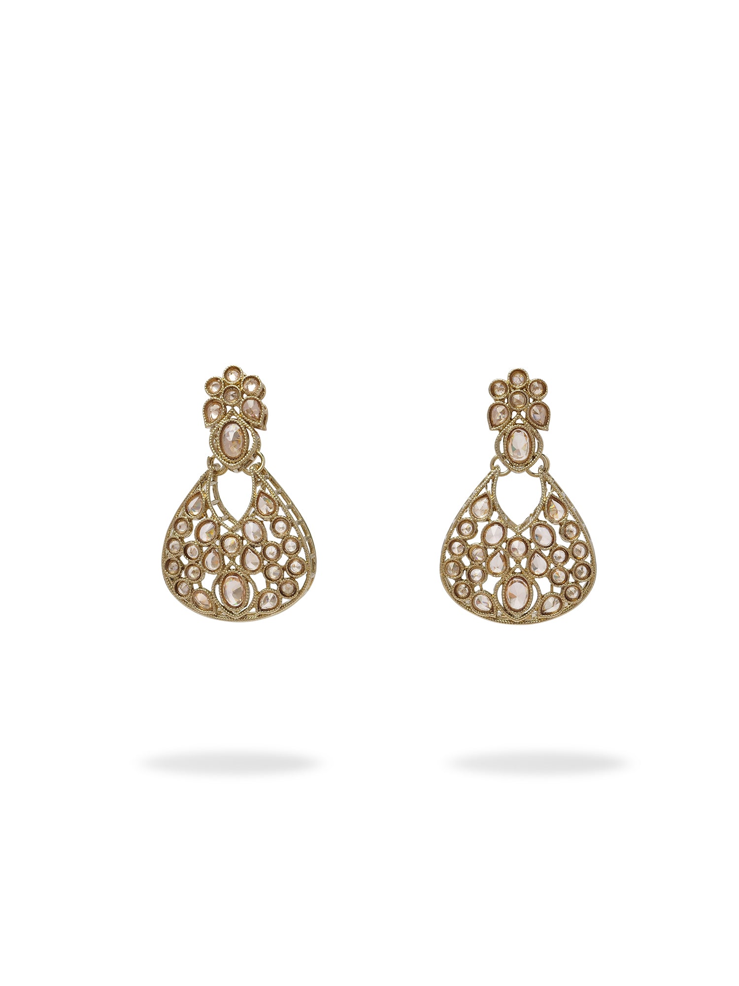 Ravya Simple Necklace Set in Champagne