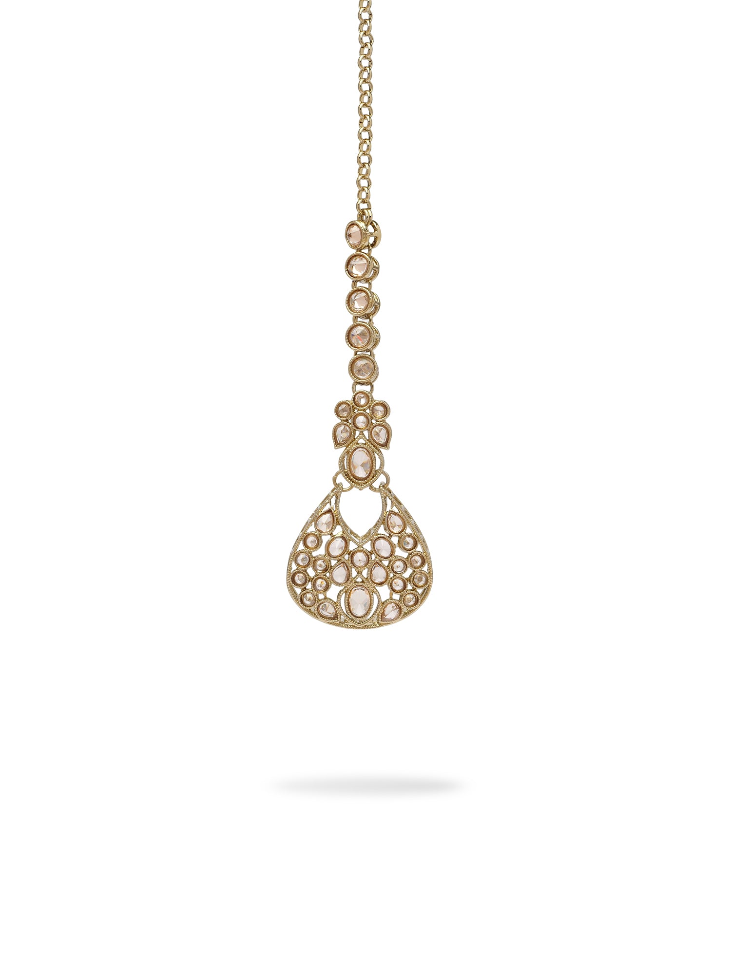 Ravya Simple Necklace Set in Champagne