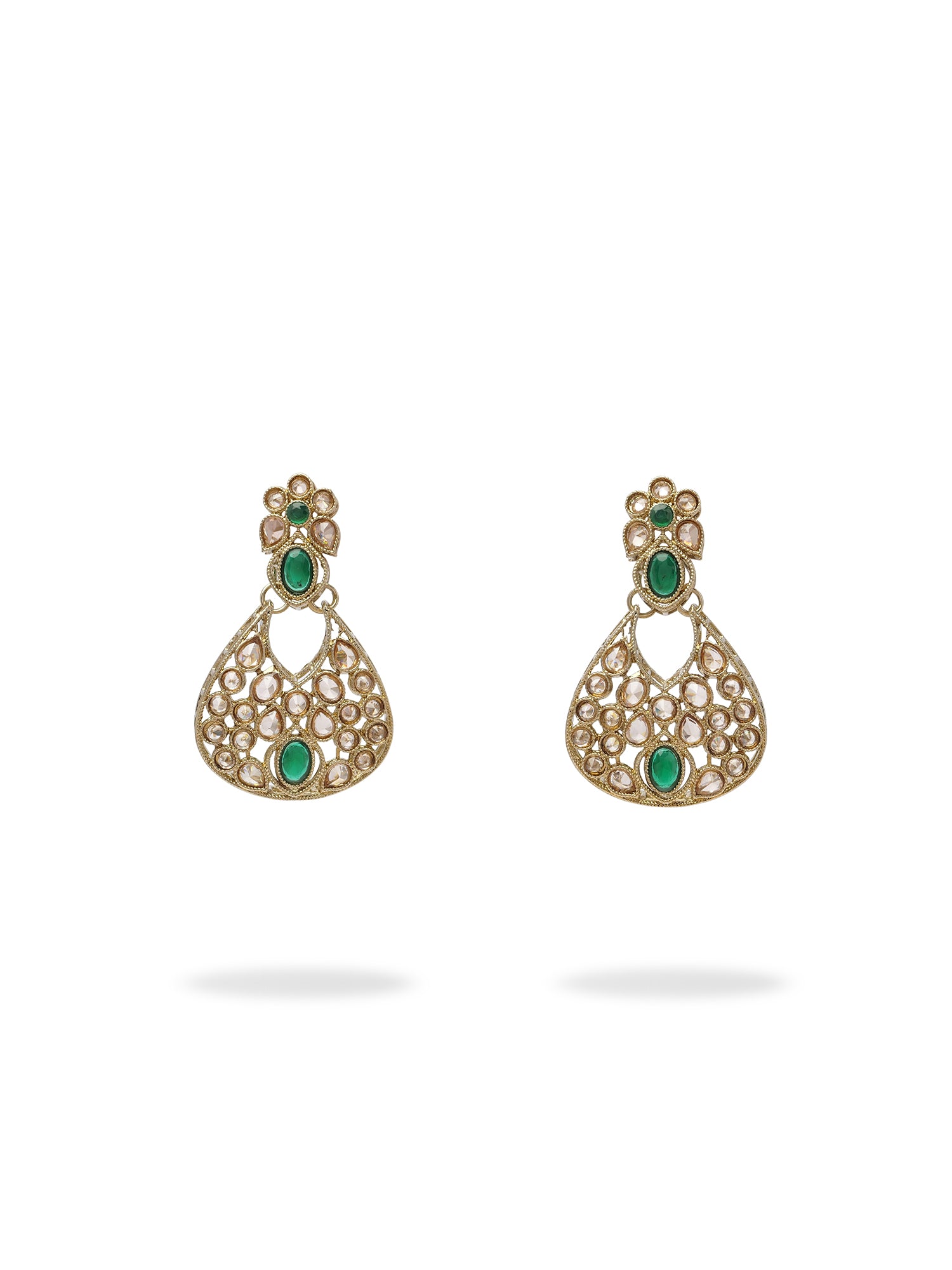 Ravya Simple Necklace Set in Green