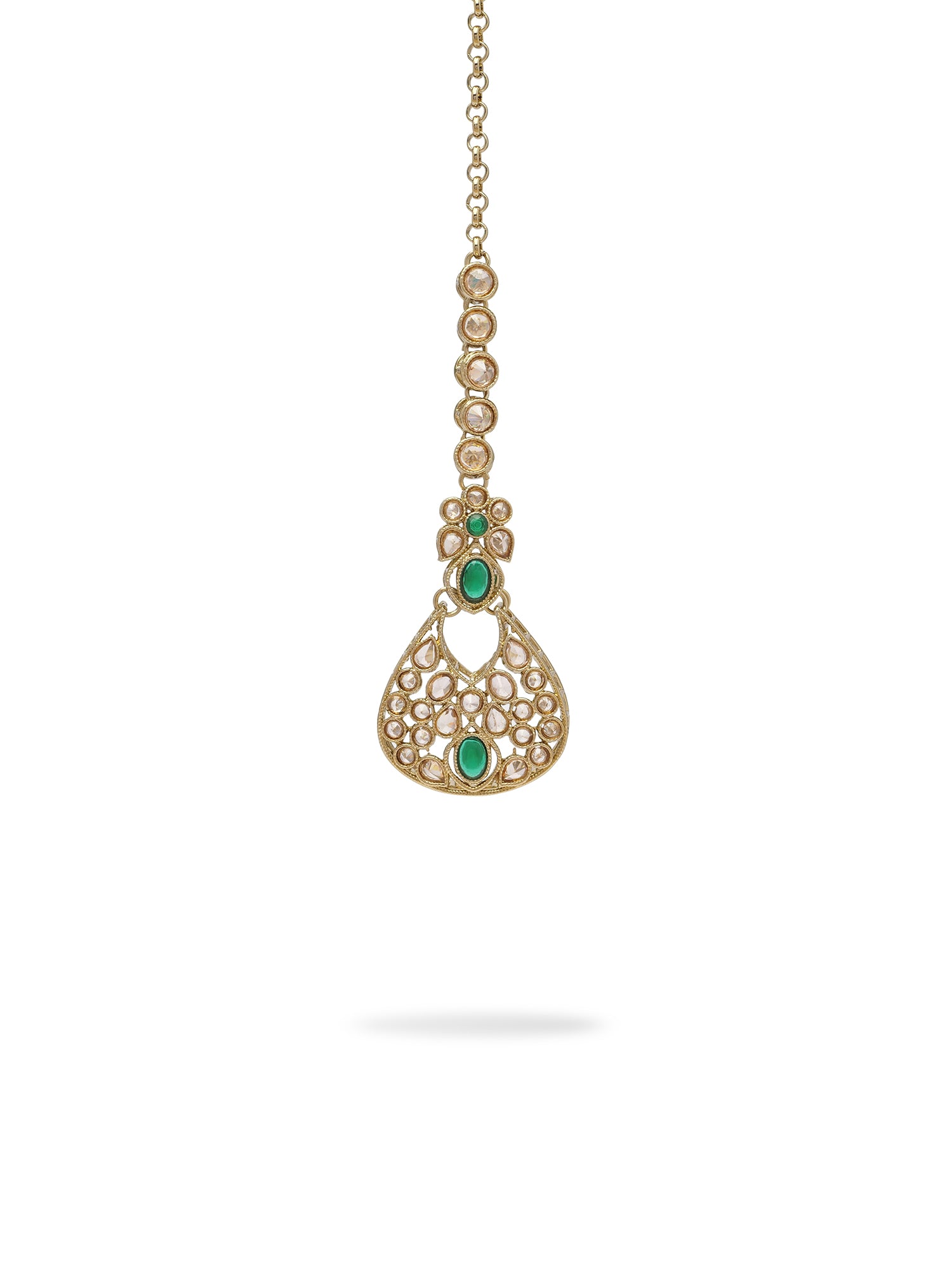 Ravya Simple Necklace Set in Green