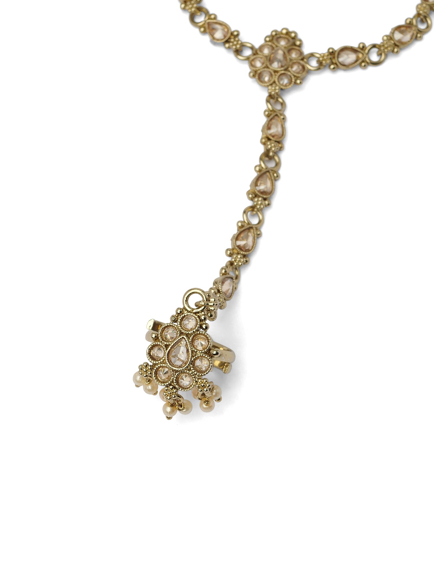 Reema Hand Chain in Champagne
