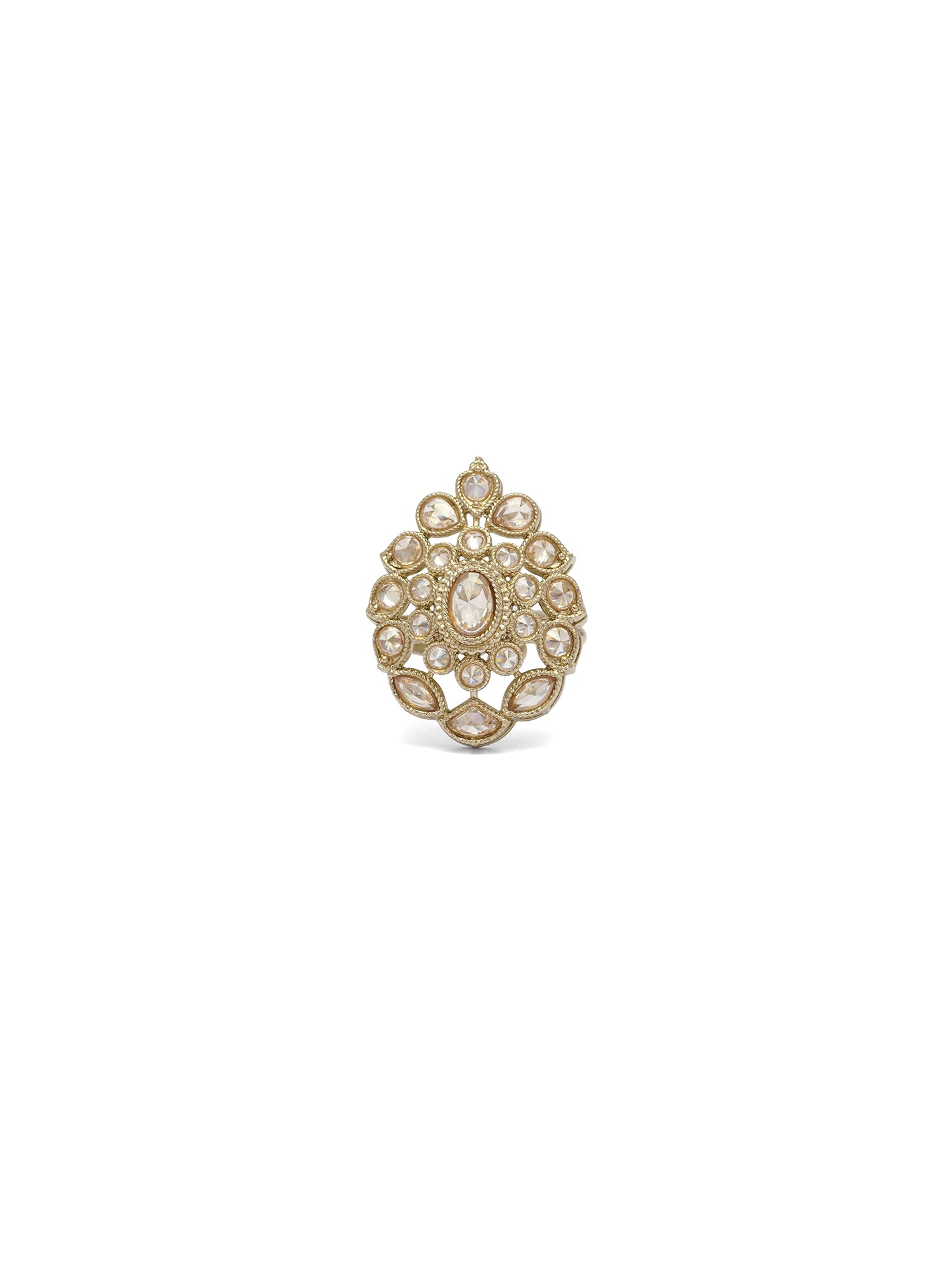 Reeva Ring in Champagne and Antique Gold