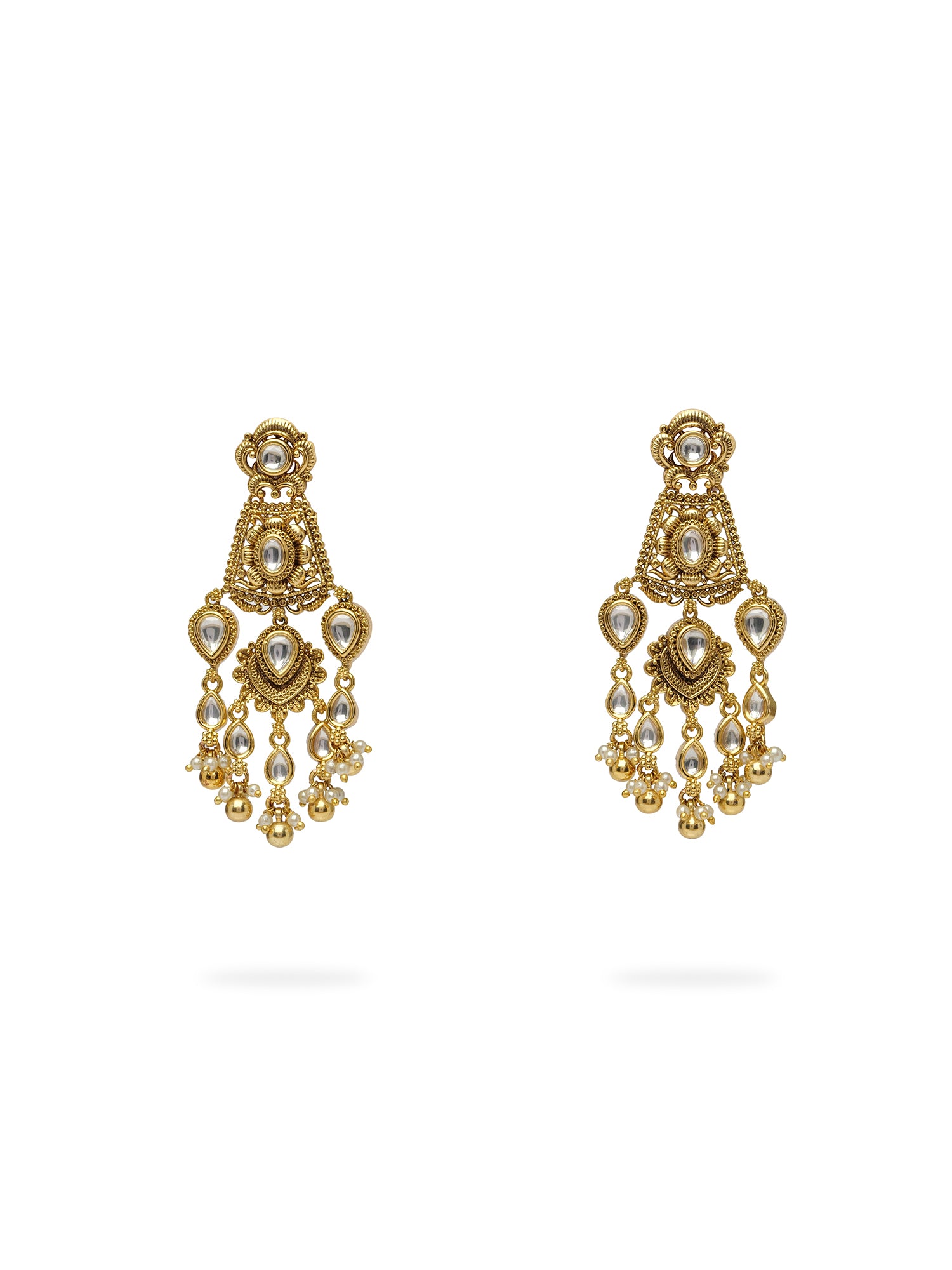 Revathi Kundan Necklace Set in White