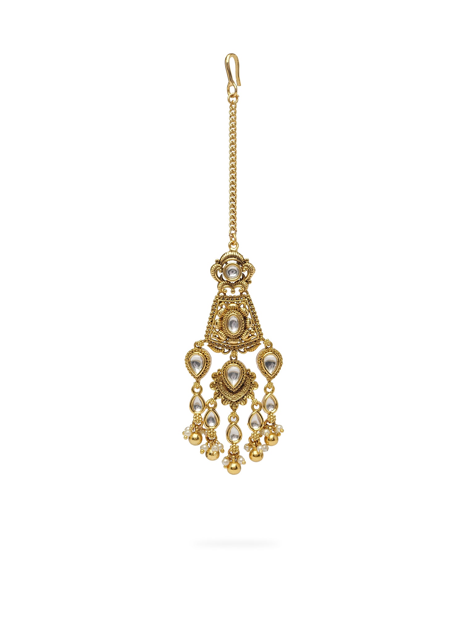Revathi Kundan Necklace Set in White