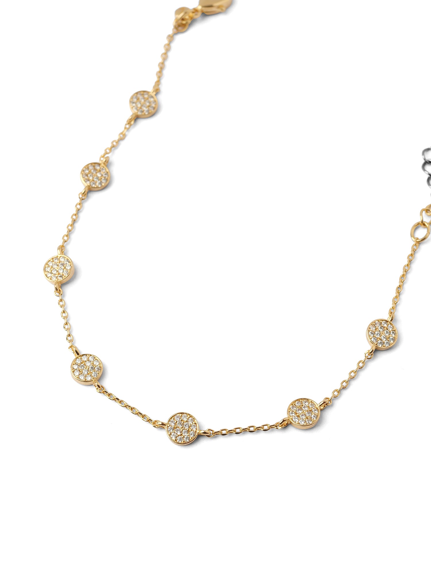 Reya Cubic Zirconia Bracelet in Gold and White