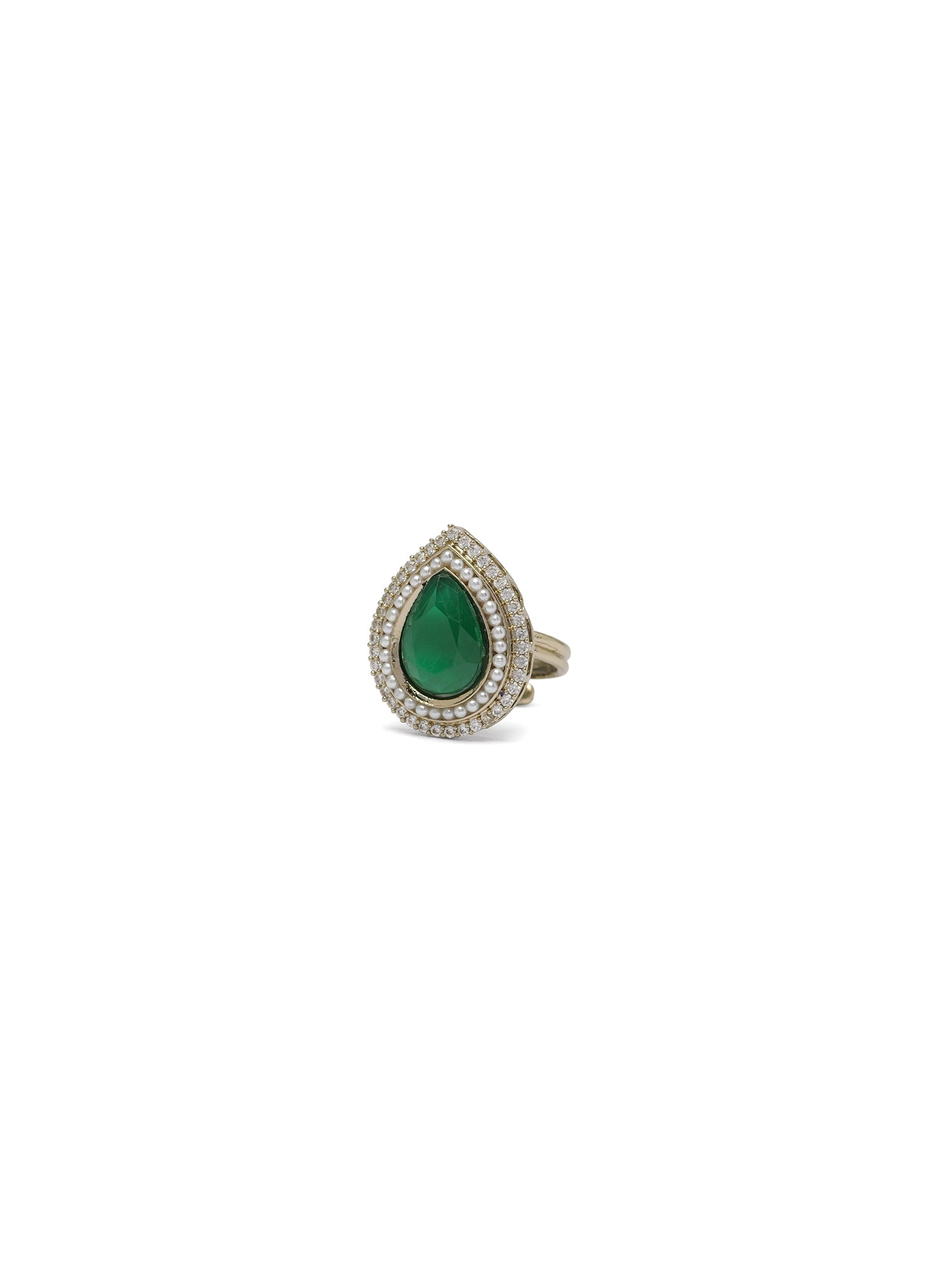Reyanshi Ring in Pearl and Green