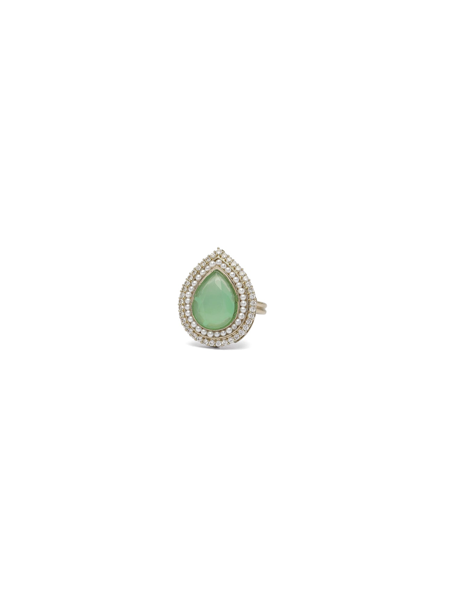 Reyanshi Ring in Pearl and Mint