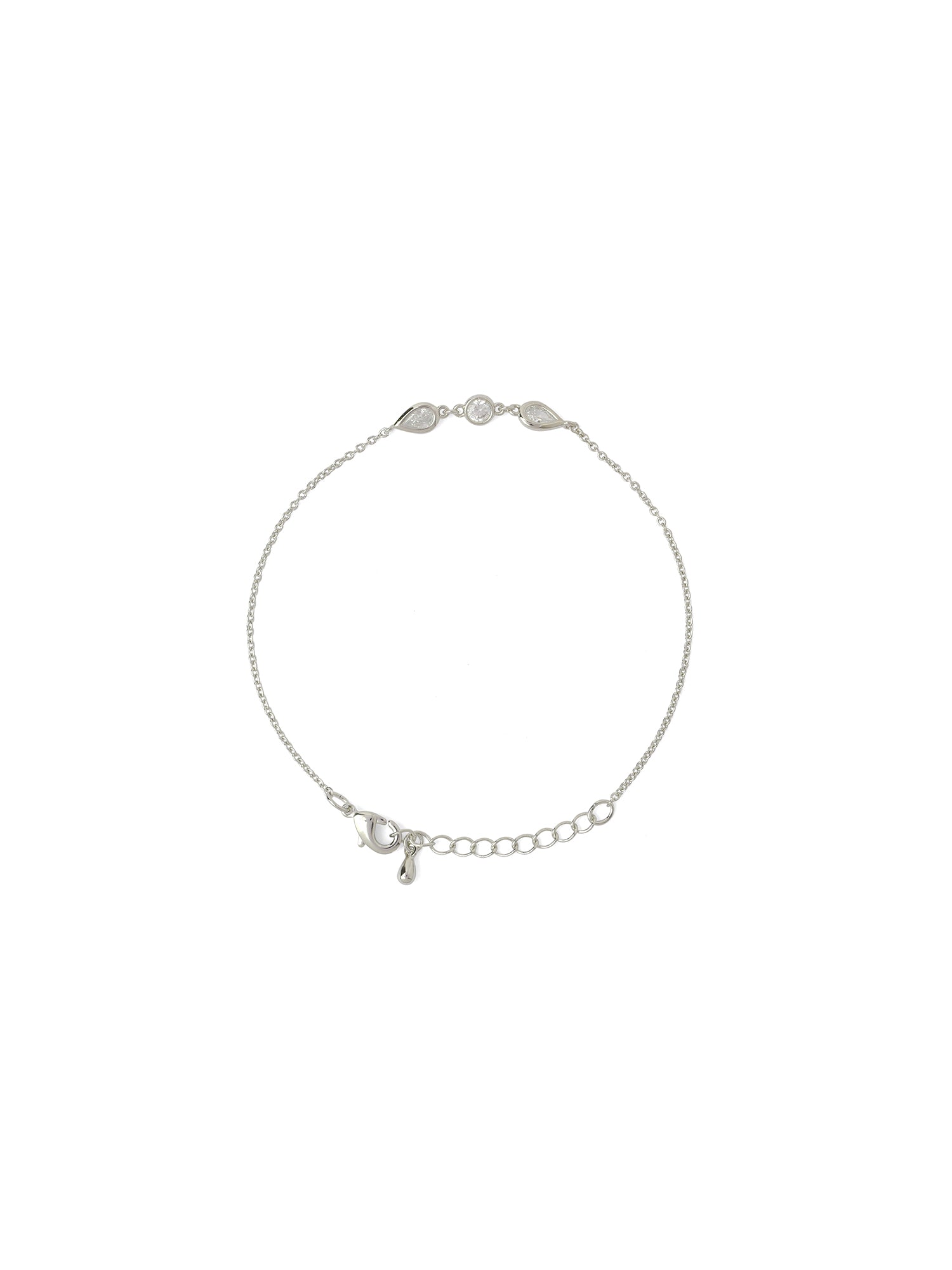 Rina Cubic Zirconia Bracelet in Rhodium
