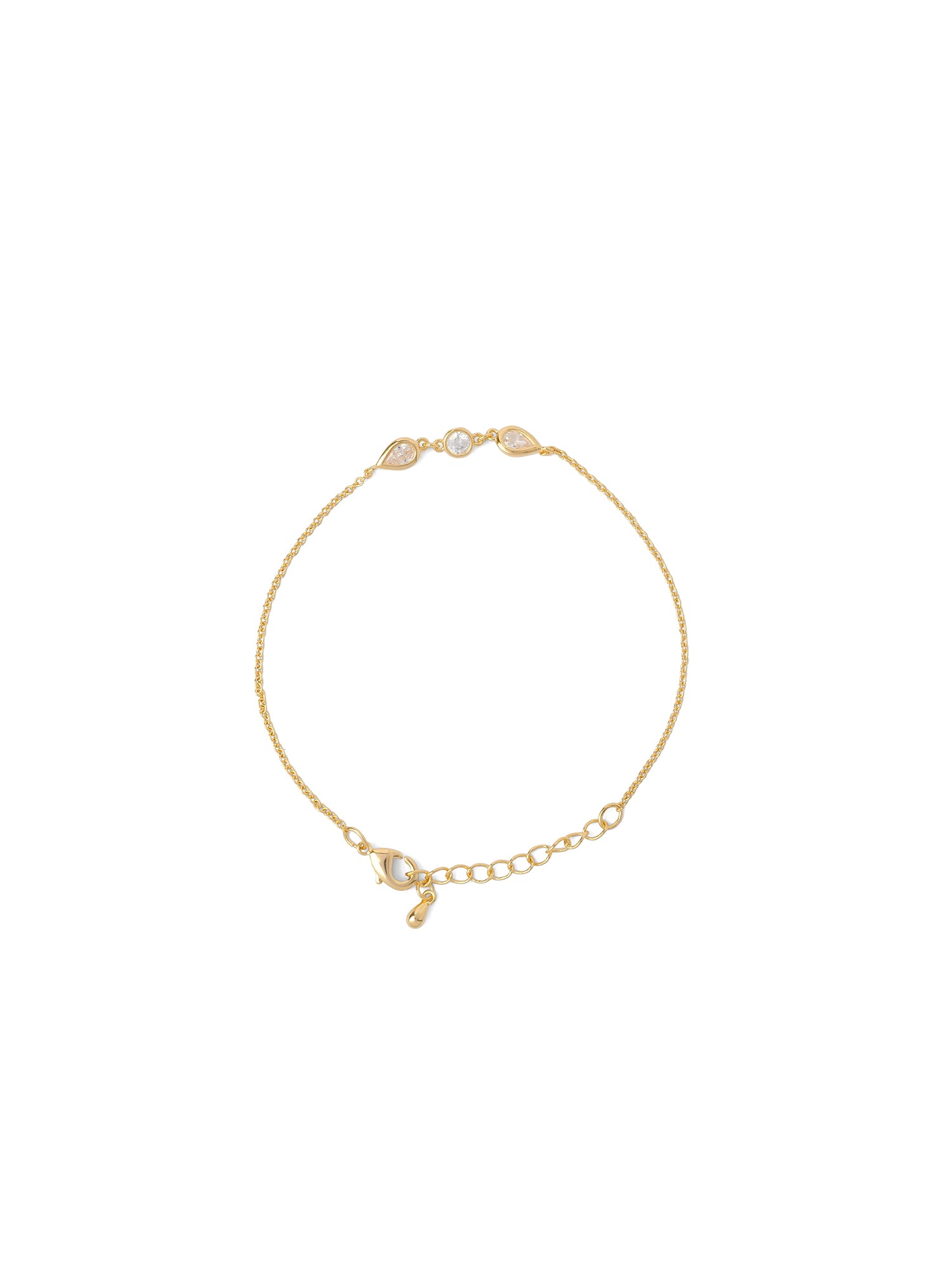 Rina Cubic Zirconia Bracelet in White and Gold