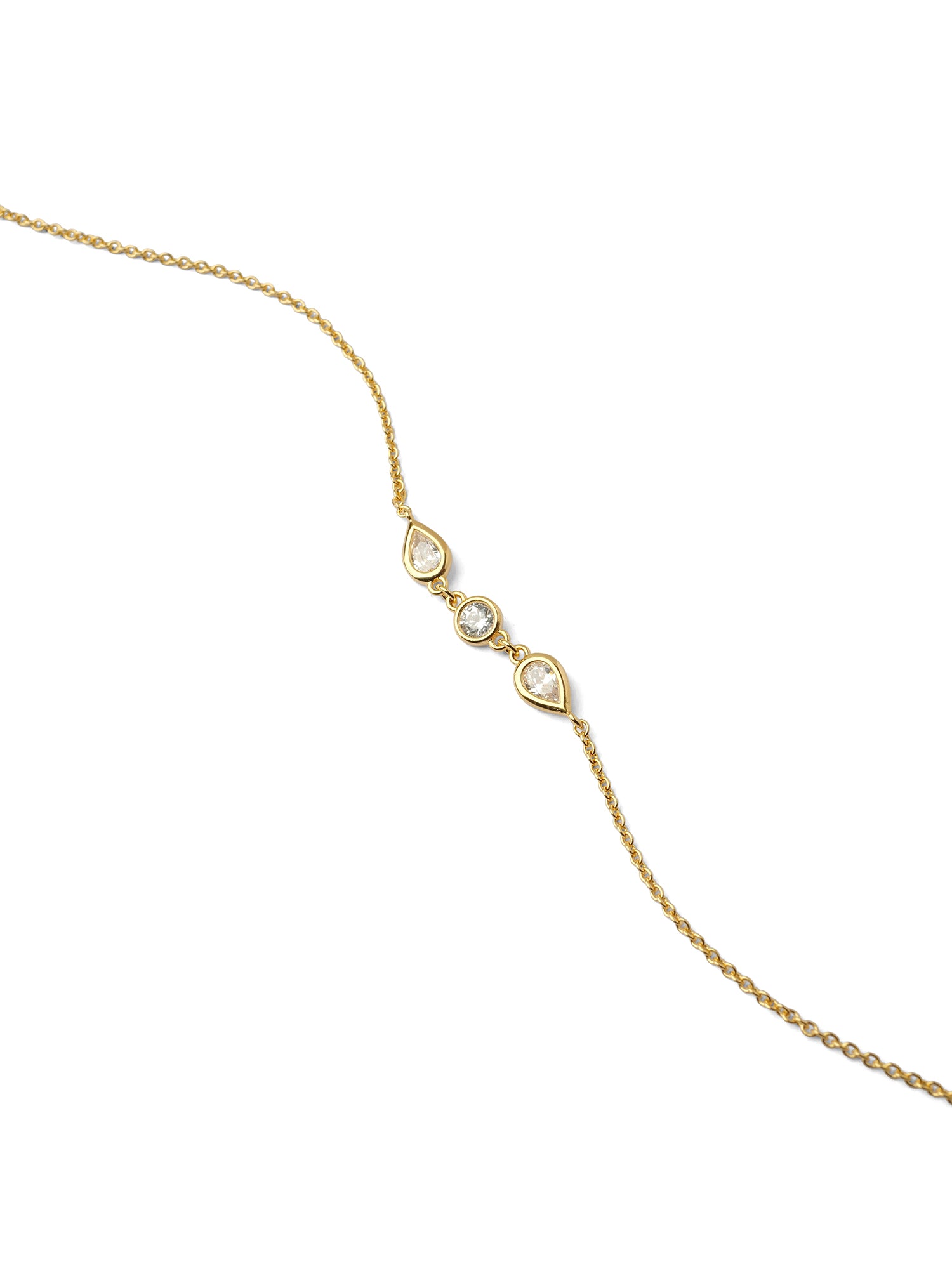 Rina Cubic Zirconia Bracelet in White and Gold