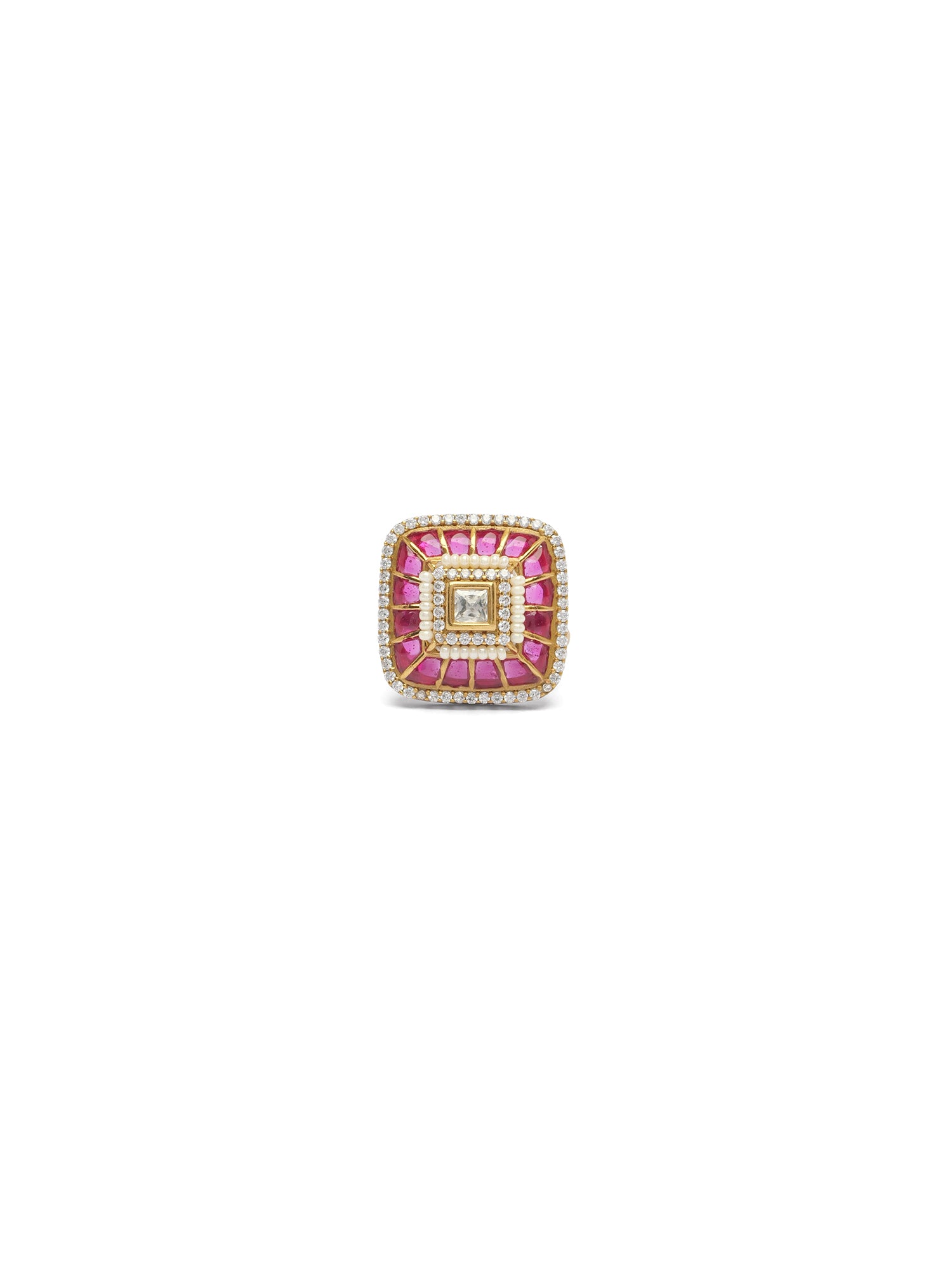 Ritika Kundan Ring in Ruby