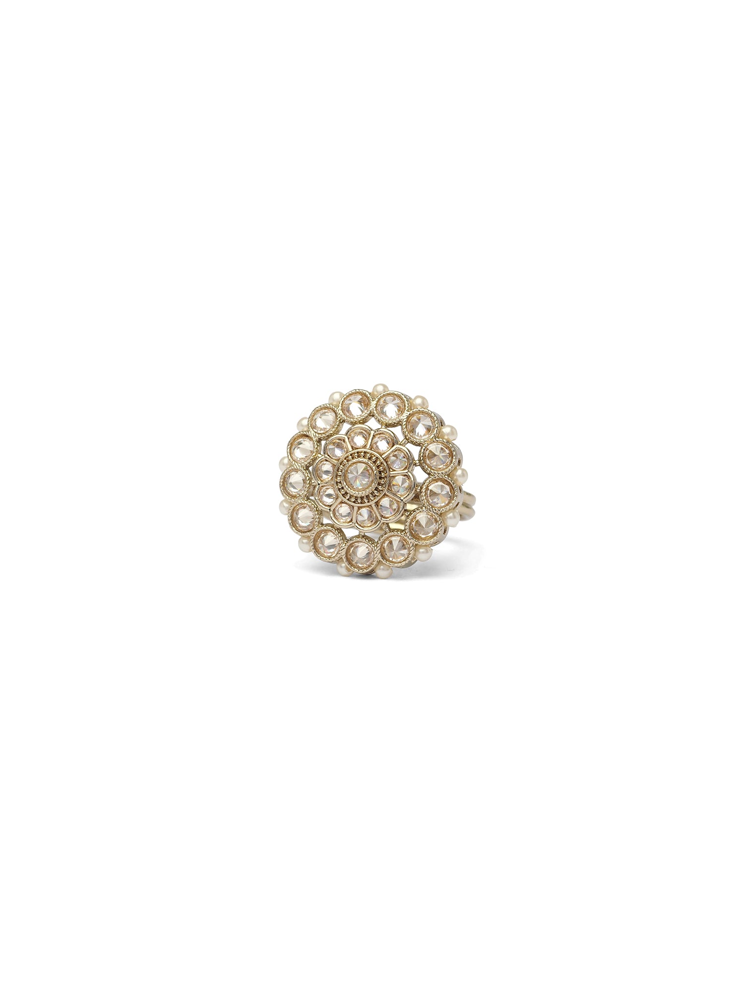 Ritu Pearl Edge Ring in Champagne