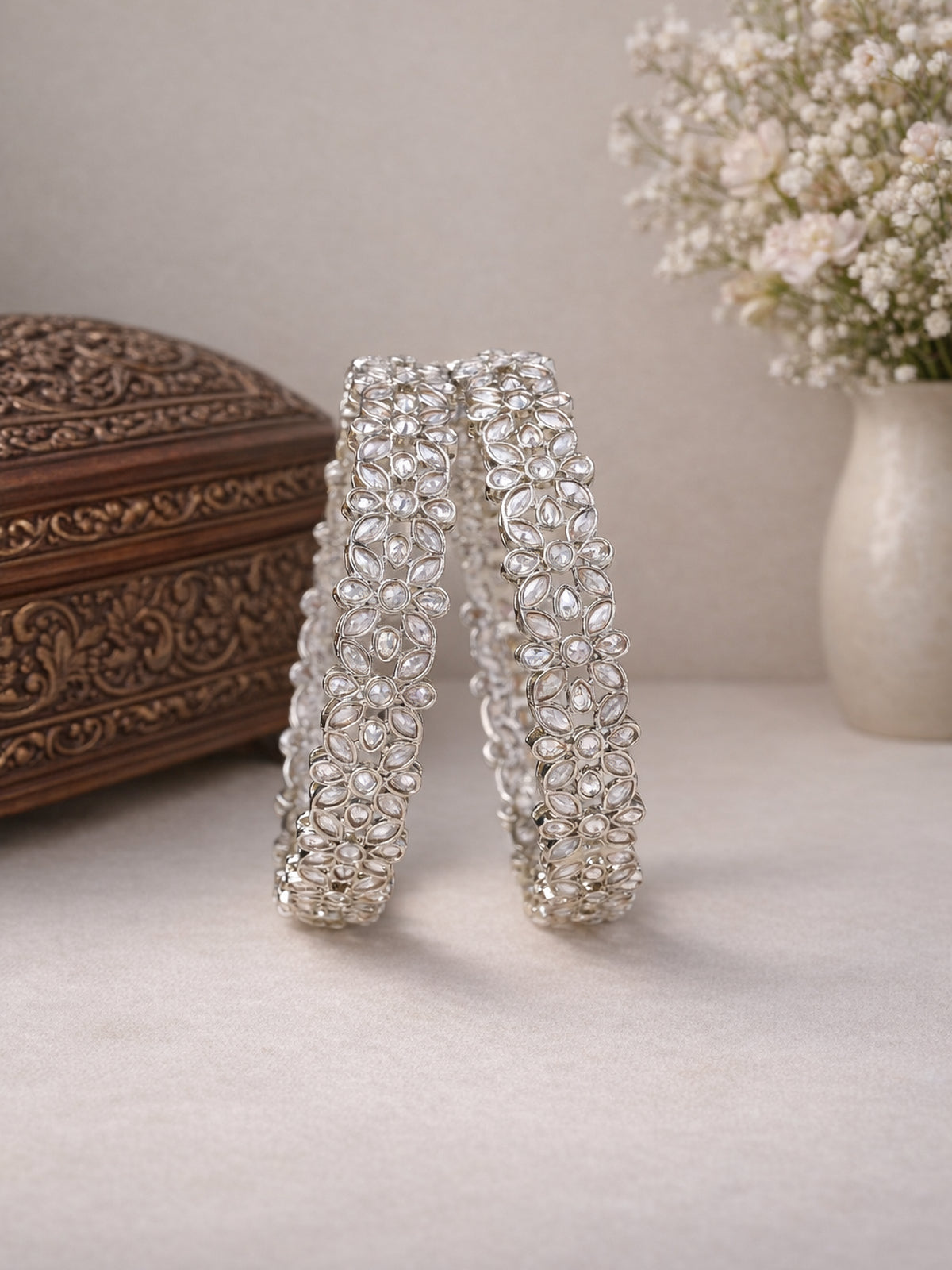 Ritu Kada Bangles in Champagne