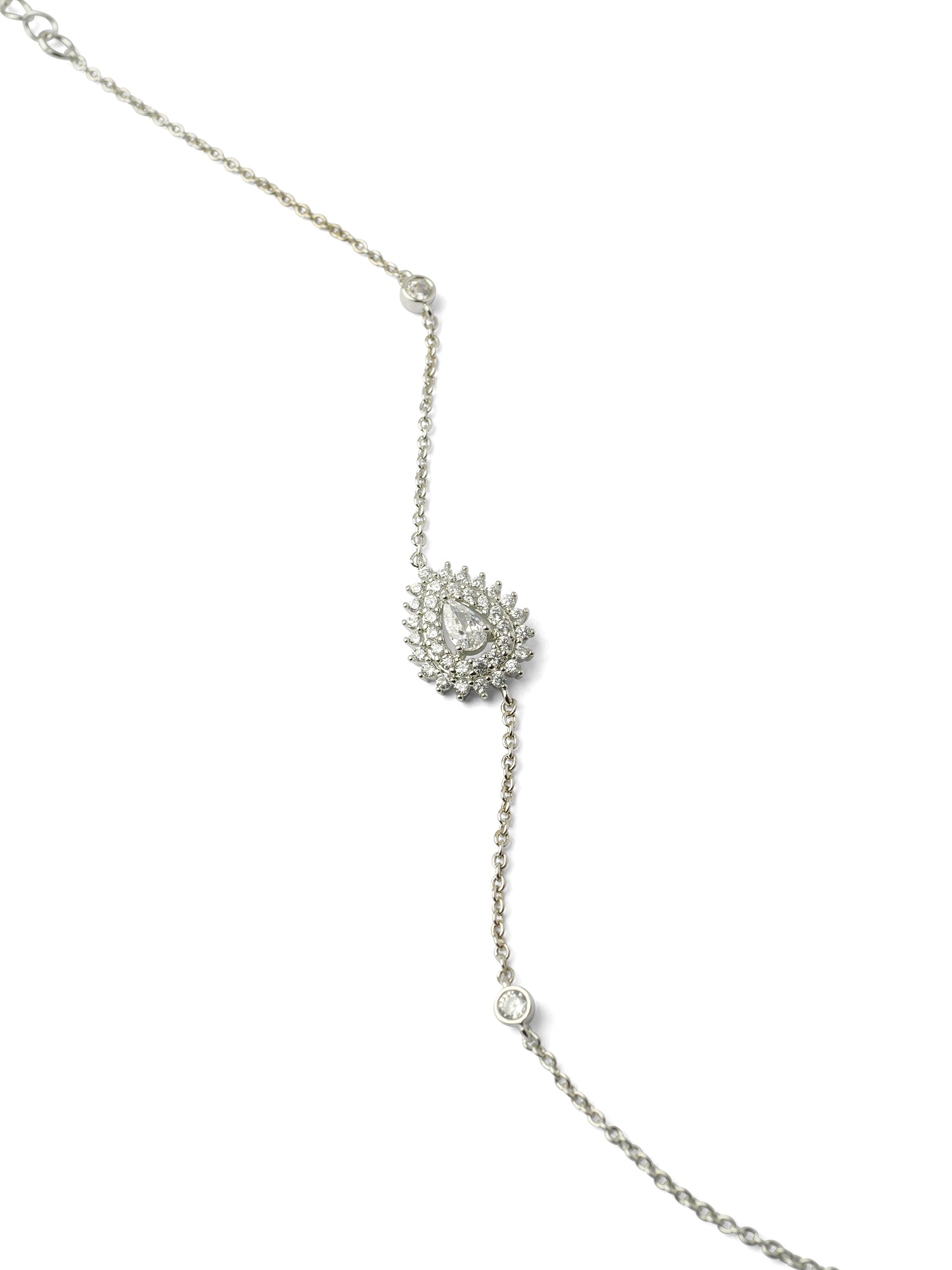 Riva Cubic Zirconia Bracelet in Rhodium