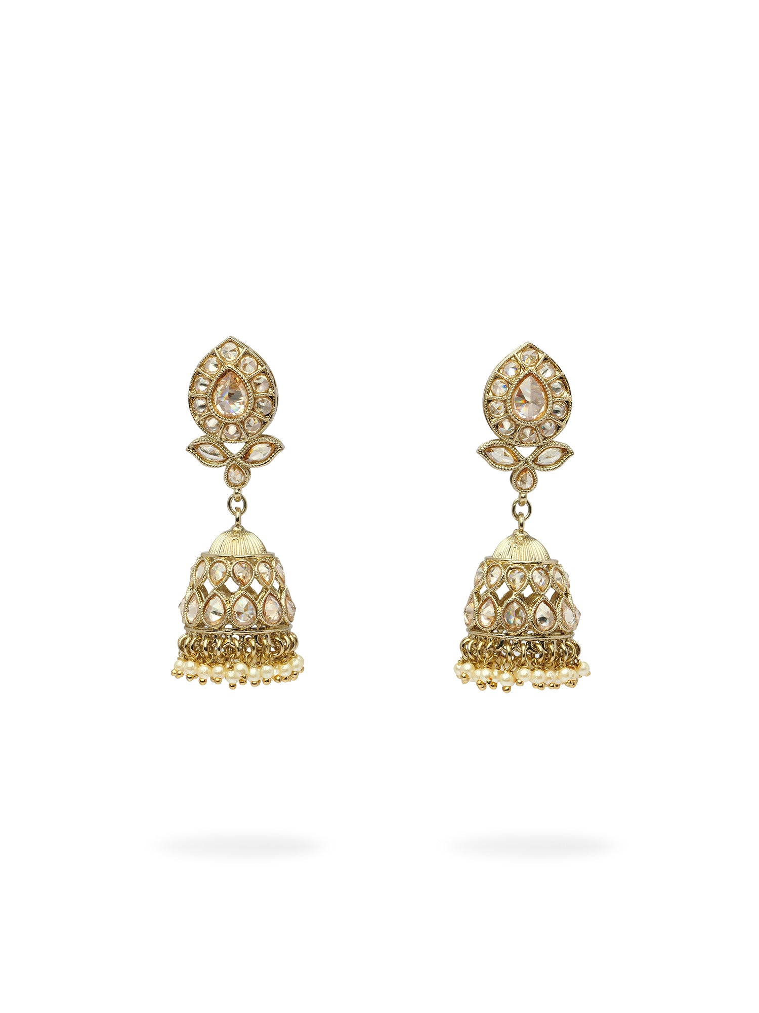 Riyana Jhumka Earrings in Champagne