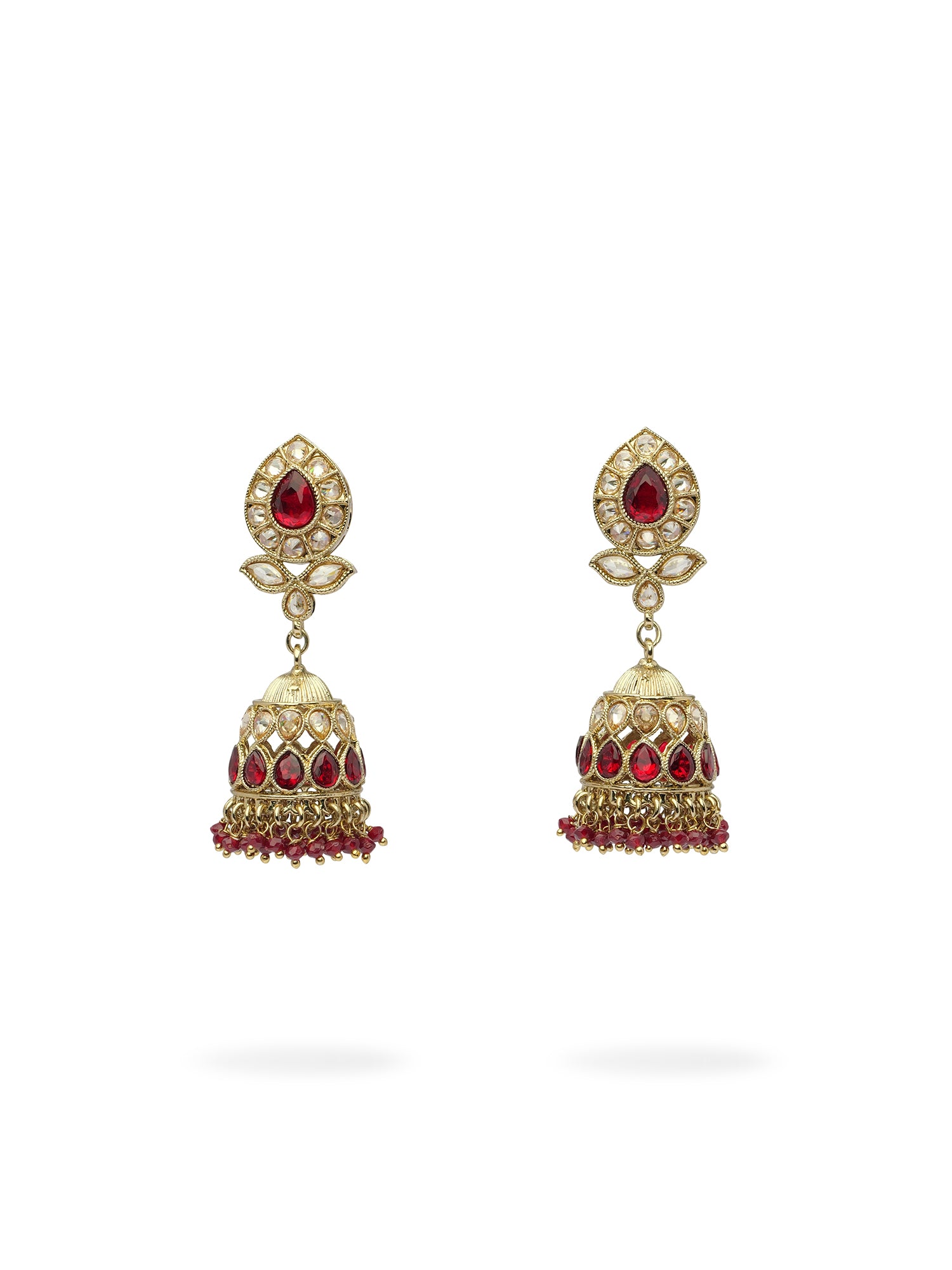 Riyana Jhumka Earrings in Maroon
