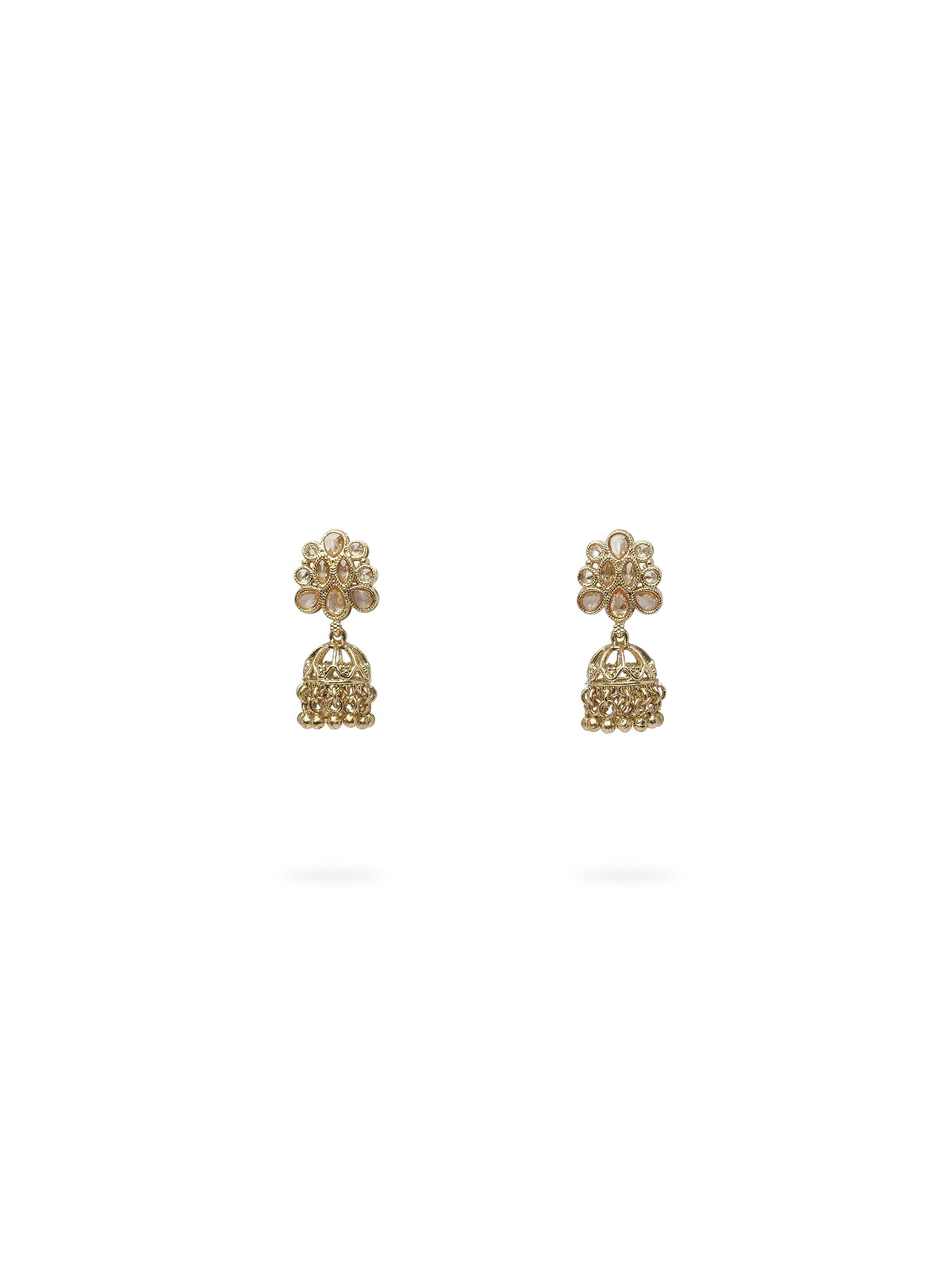 Roohi Necklace Set in Antique Gold