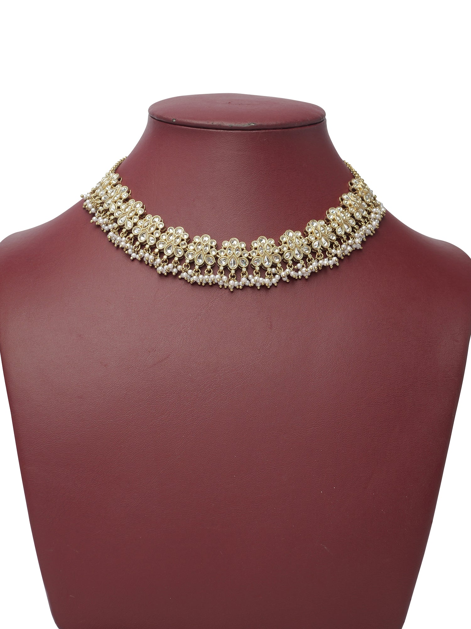 Roohi Necklace Set in White