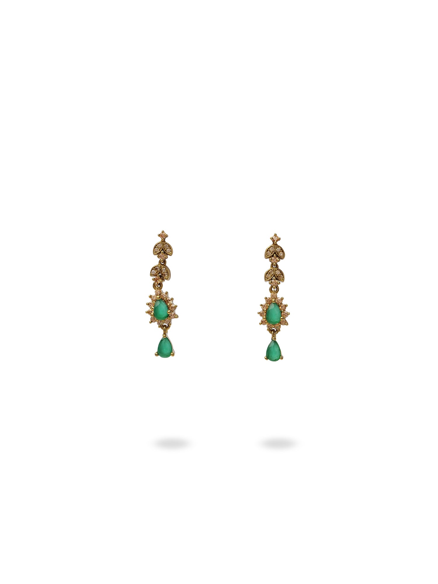Rosa Simple Necklace Set in Green