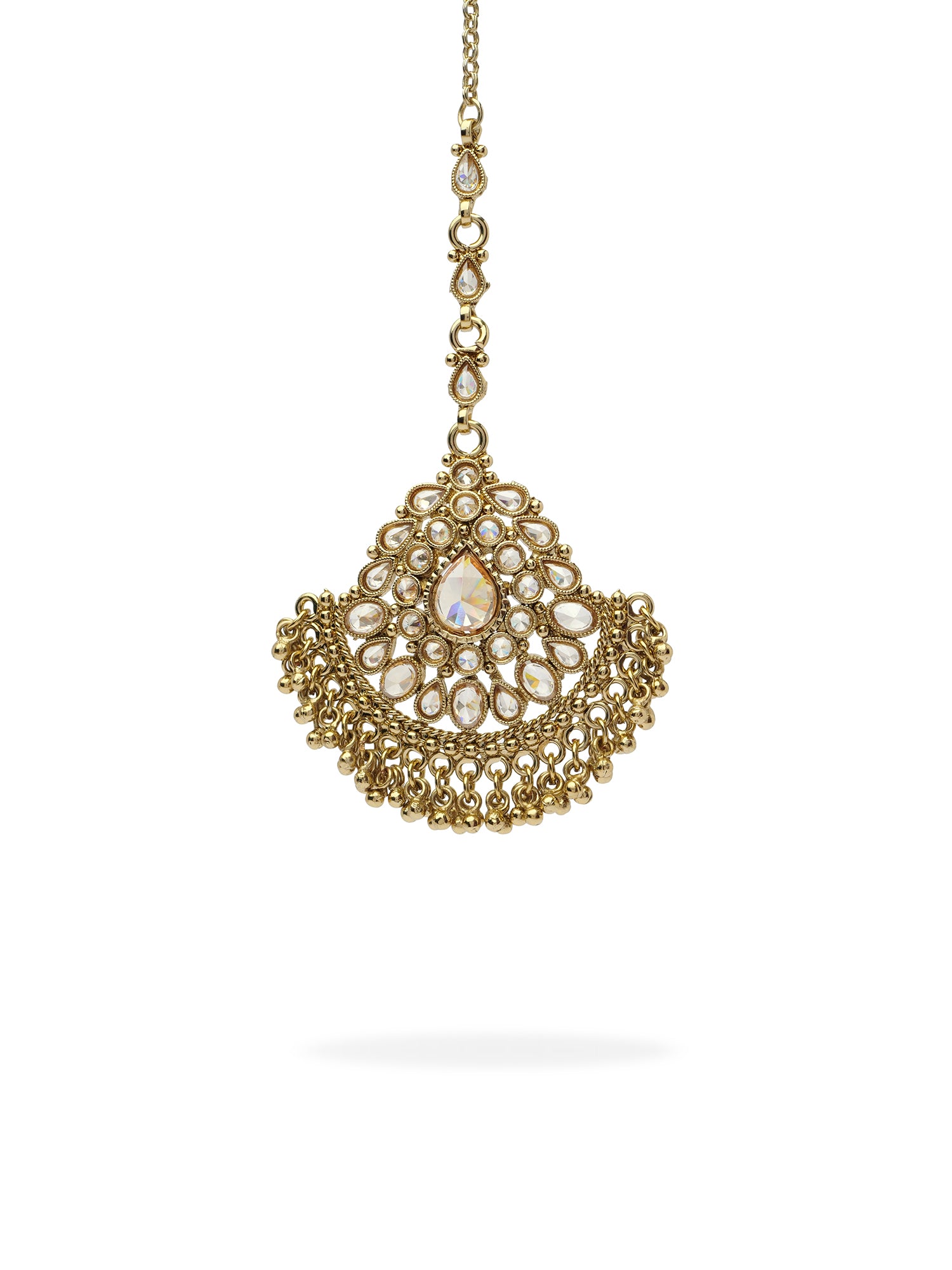 Ruhani Maang Tikka in Antique Gold