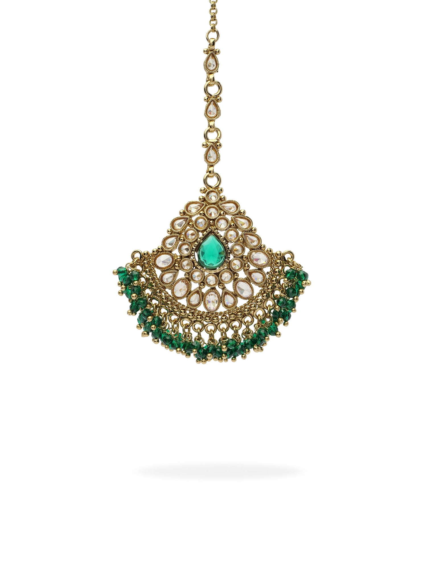 Ruhani Maang Tikka in Green
