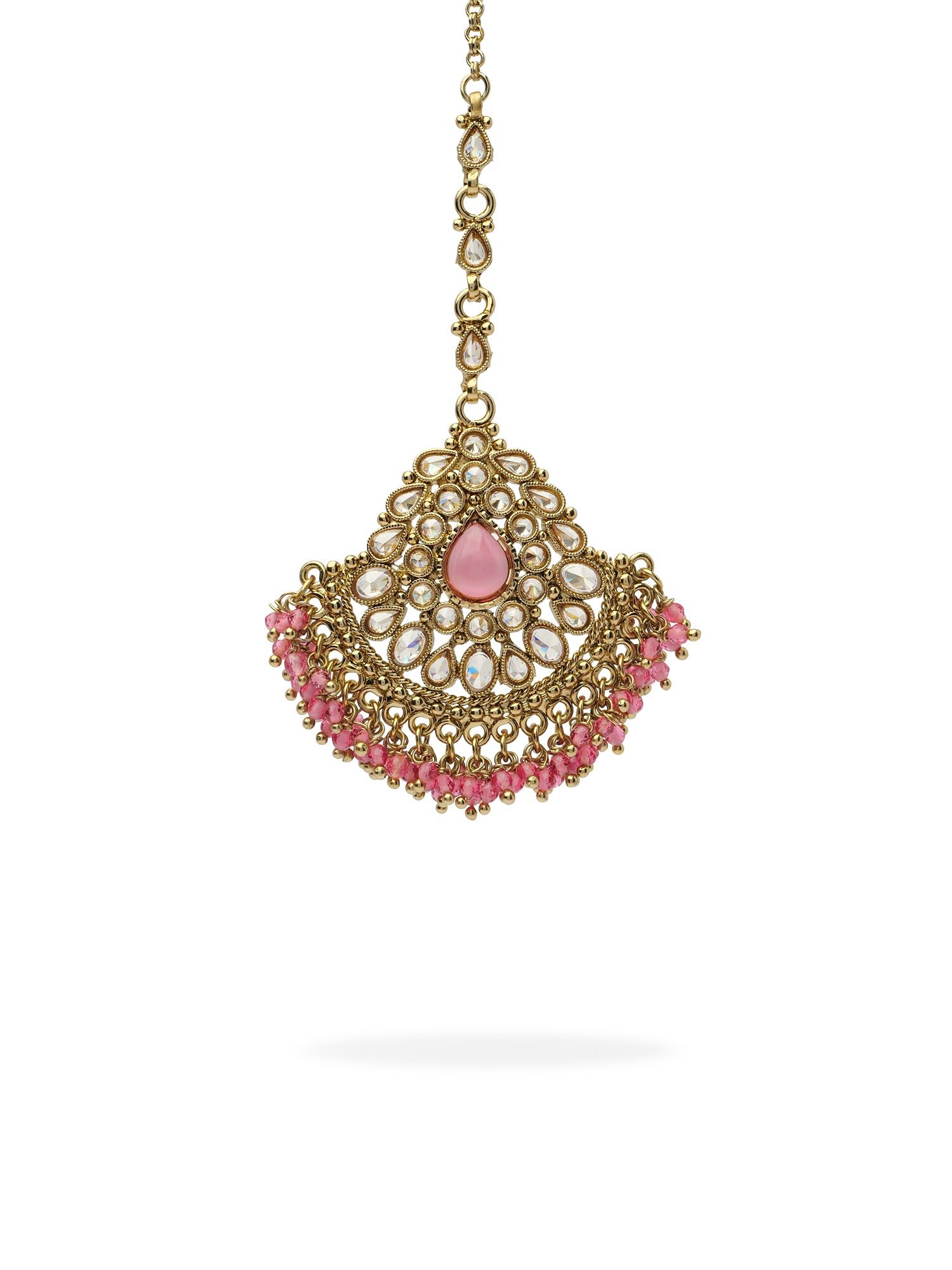 Ruhani Maang Tikka in Pink