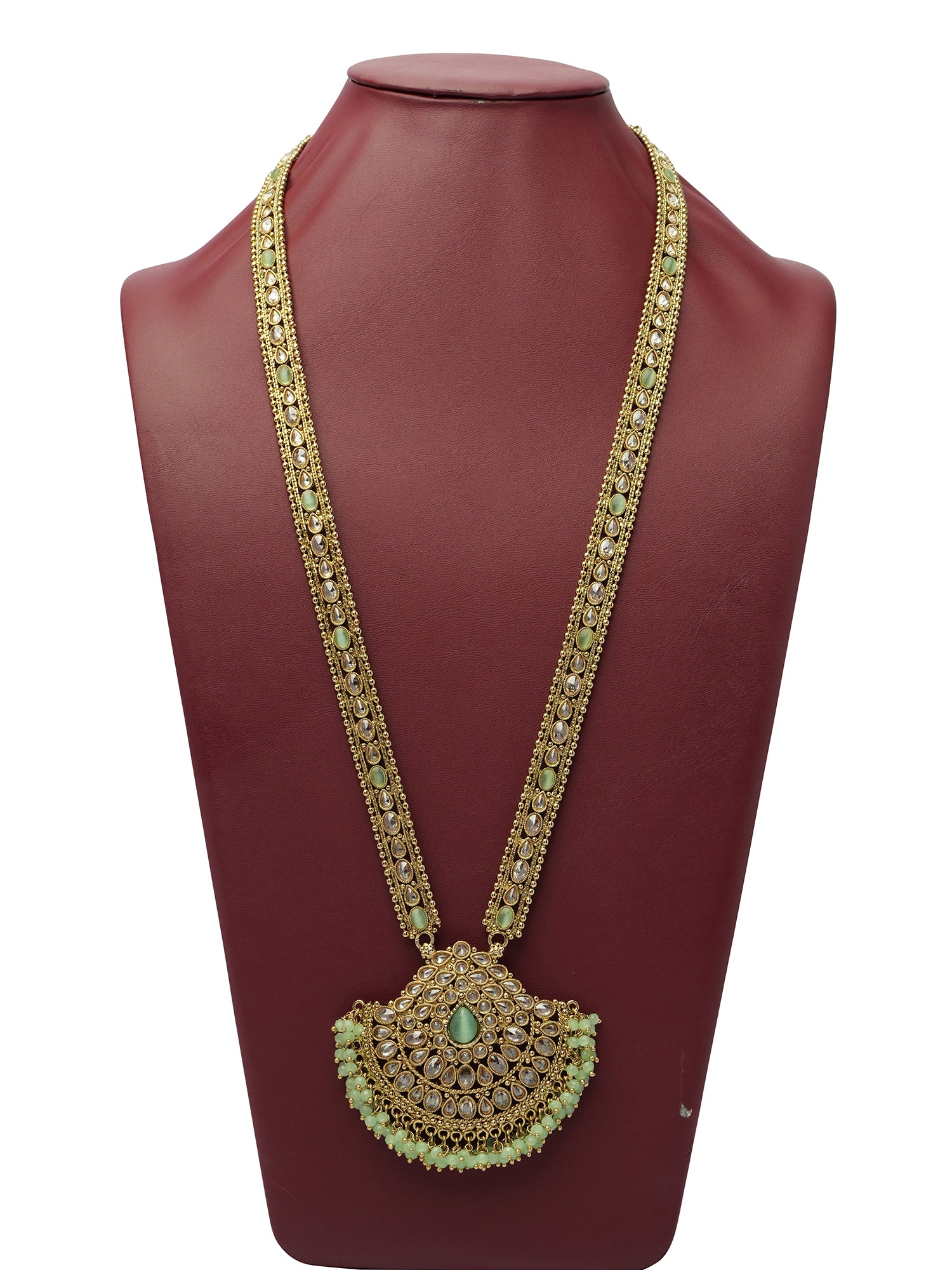 Ruhani Rani Haar in Mint and Antique Gold