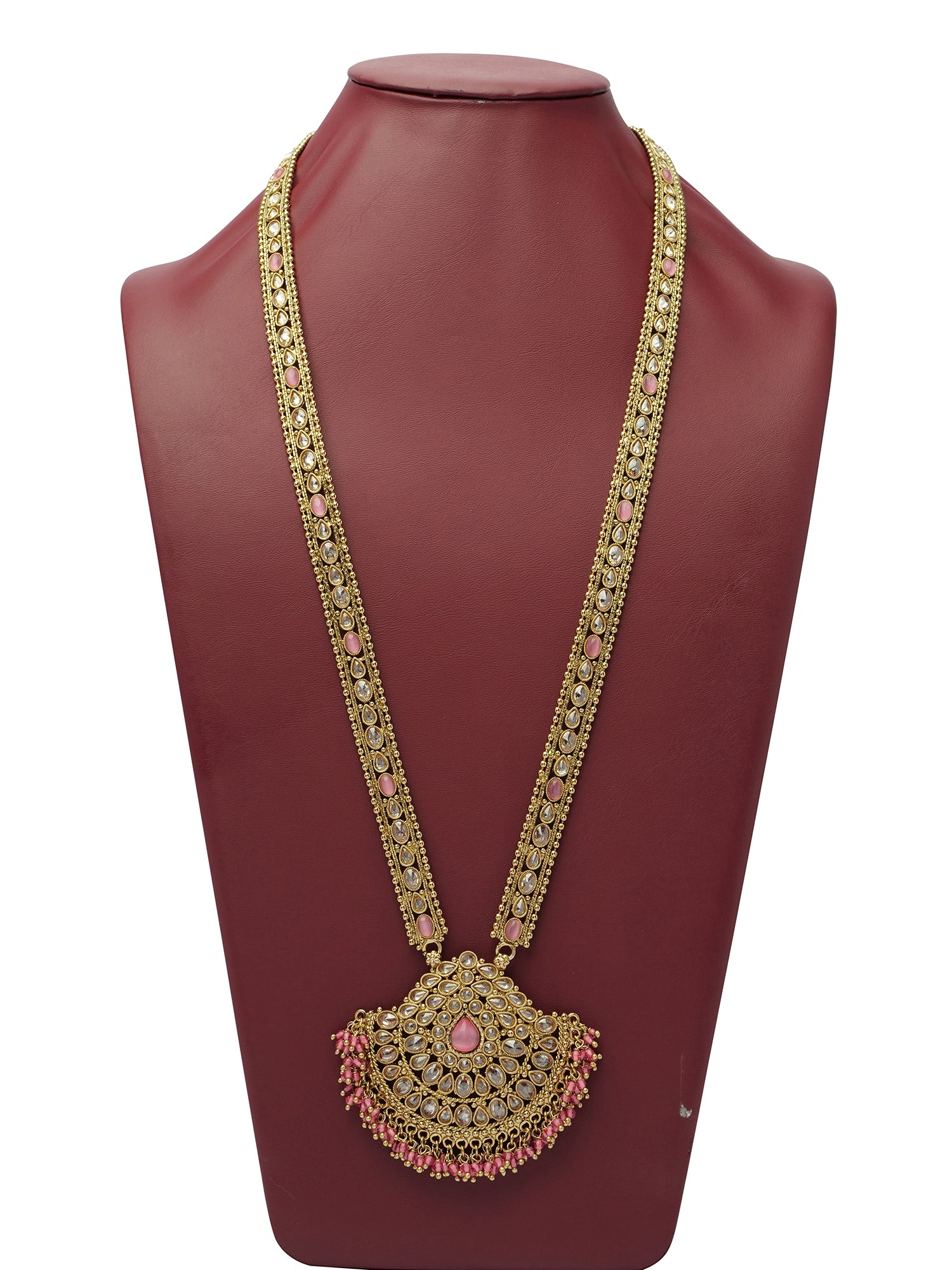Ruhani Rani Haar in Pink and Antique Gold